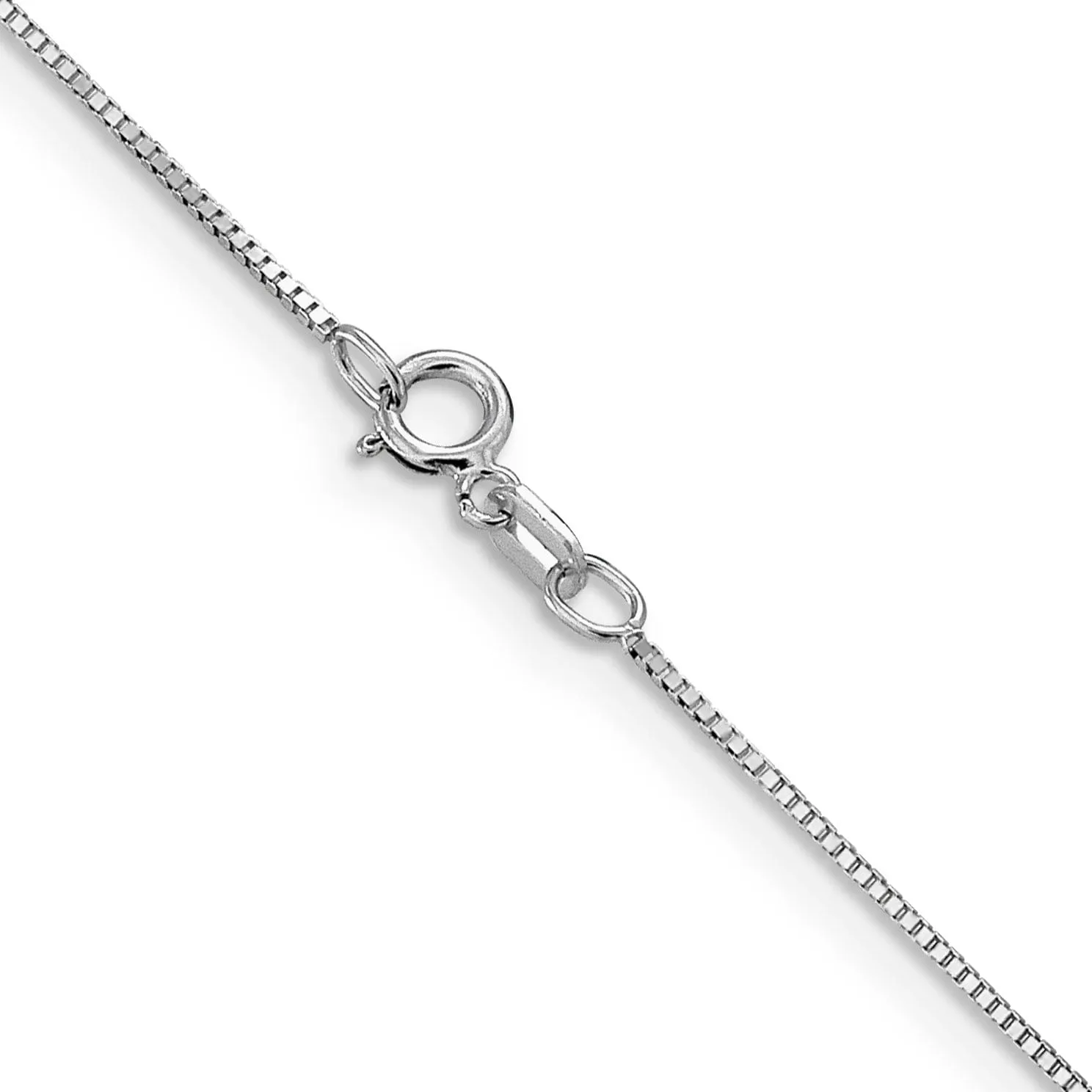 14K White Gold .8 mm Box Chain
