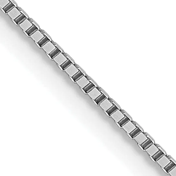 14K White Gold .8 mm Box Chain