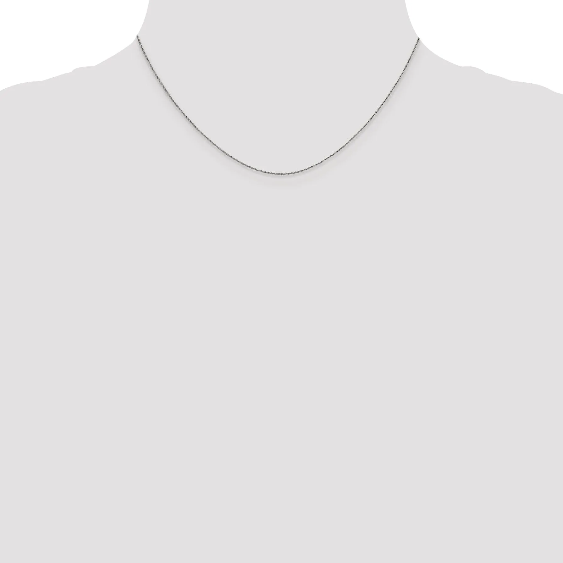 14K White Gold .8 mm wide Pendant Rope