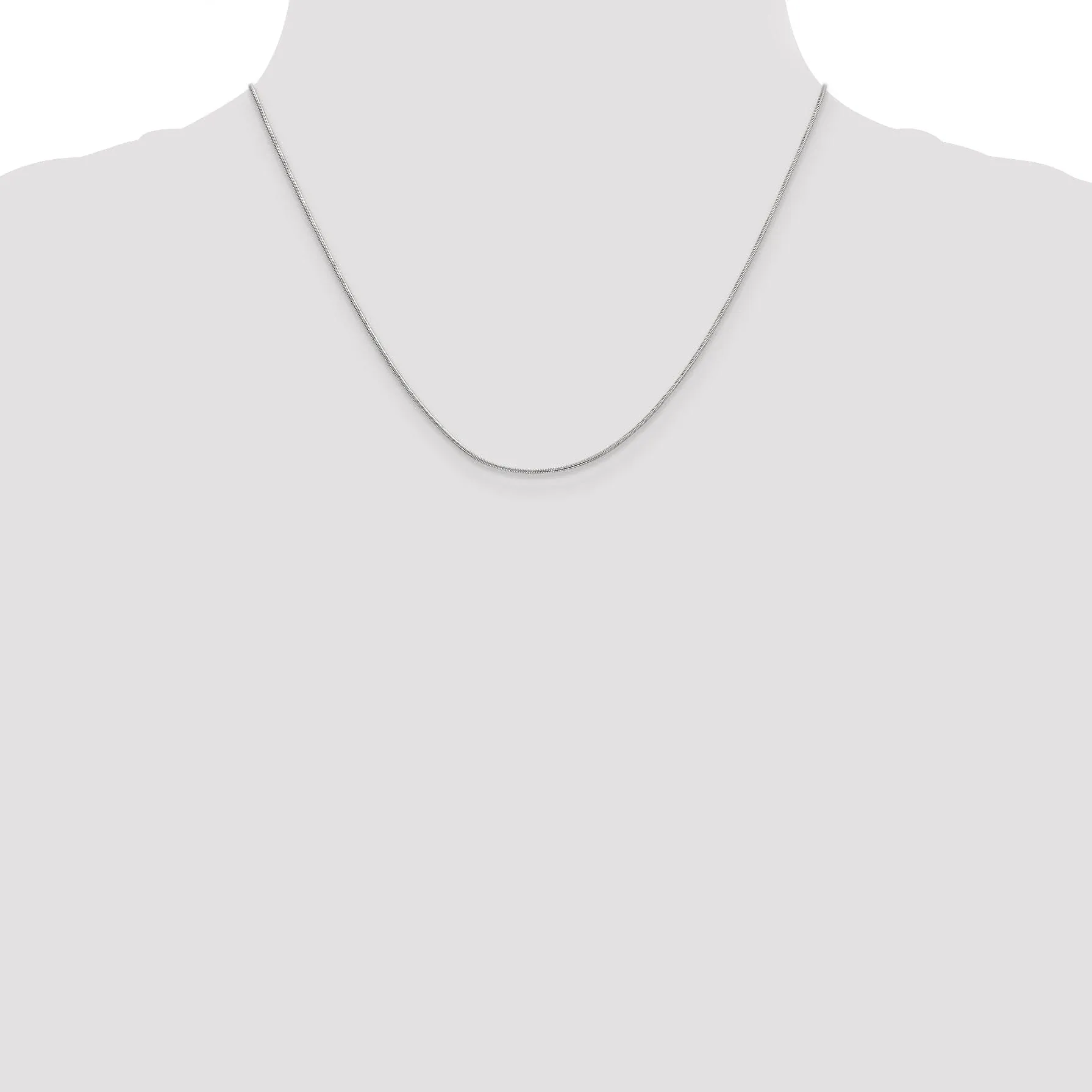 14K White Gold .9 mm Snake Chain