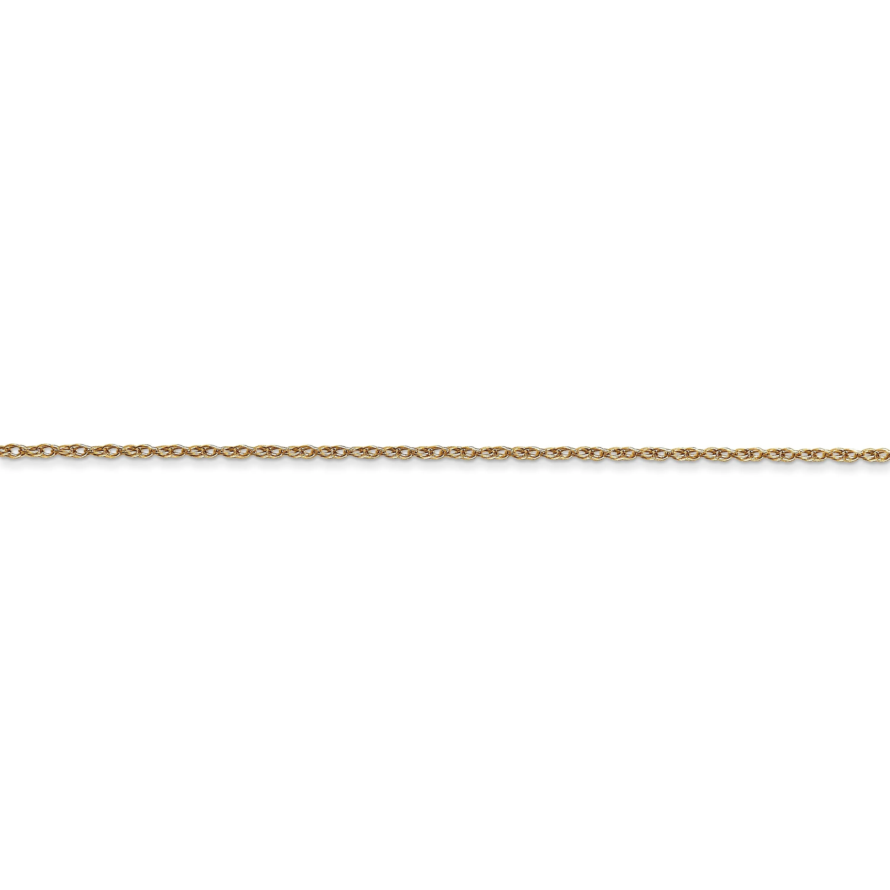 14k Yellow Gold 0.70mm Carded Cable Rope Chain