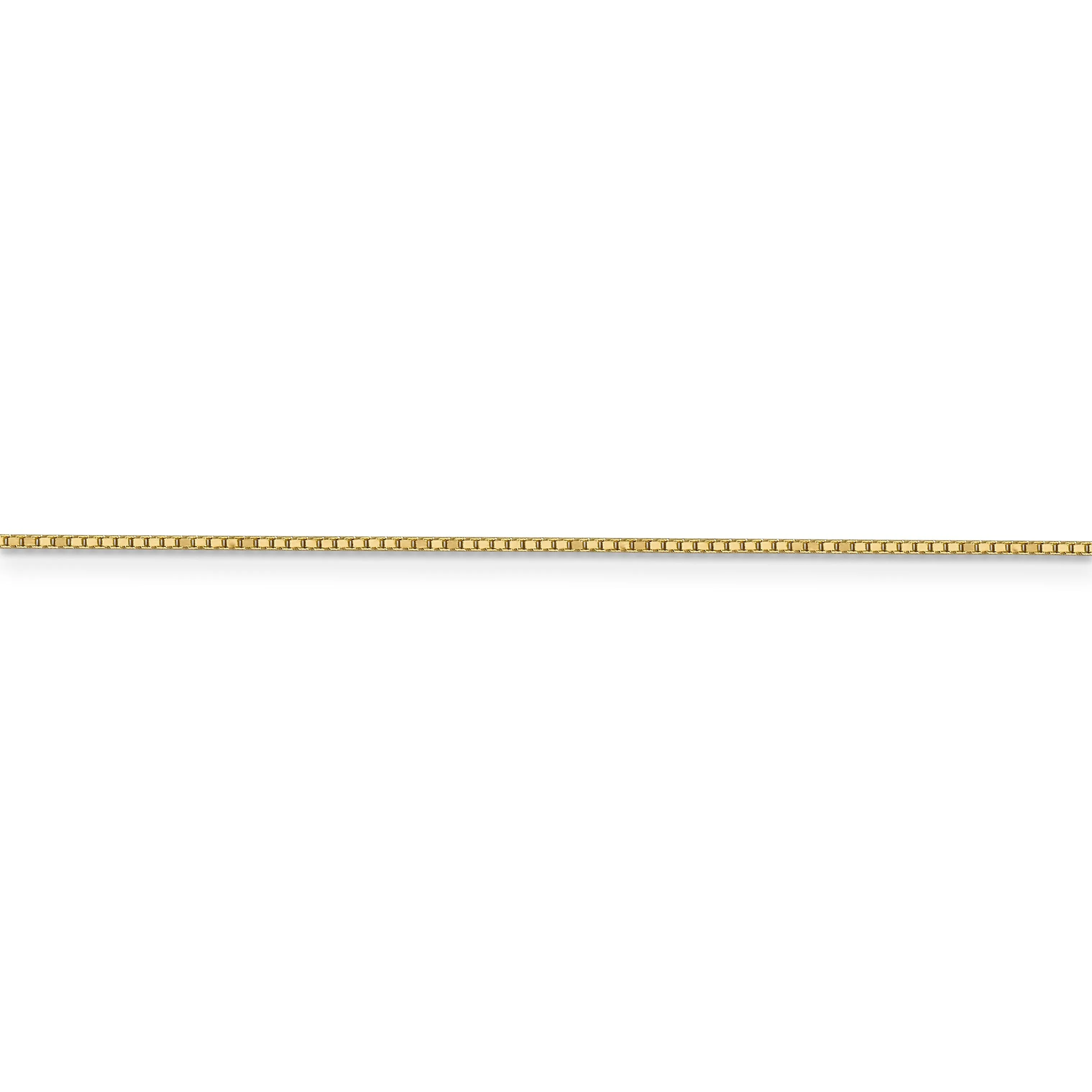 14k Yellow Gold 0.90mm Polish Solid Box Chain