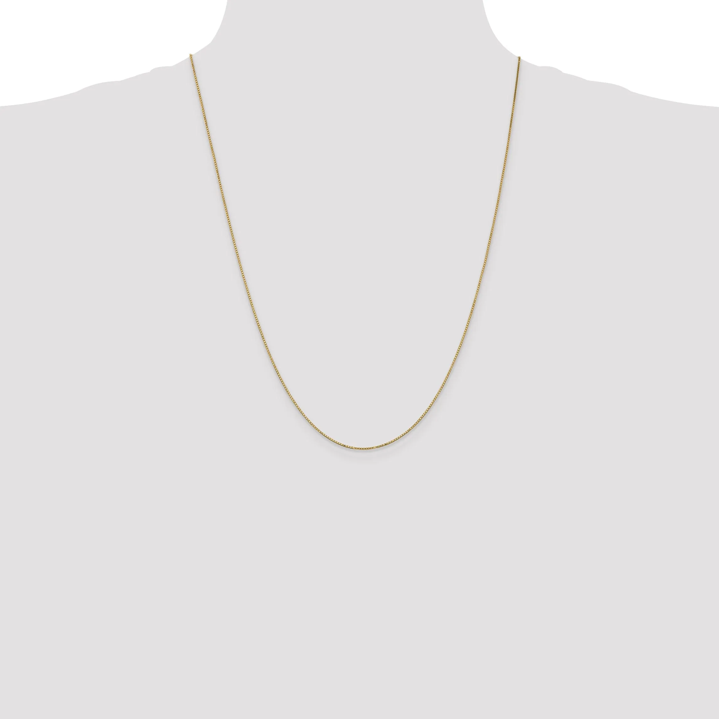 14k Yellow Gold 0.90mm Polish Solid Box Chain