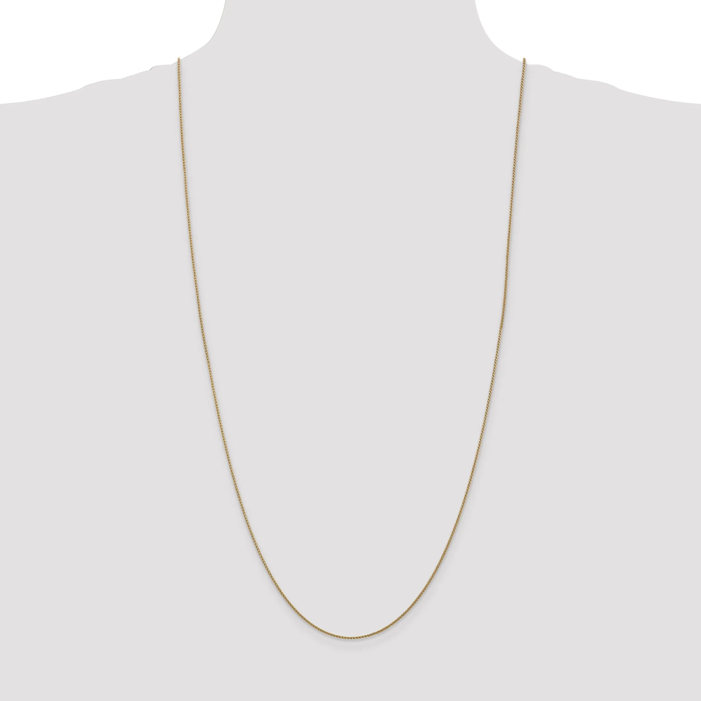 14k Yellow Gold 1.00mm Diamond Cut Spiga Chain