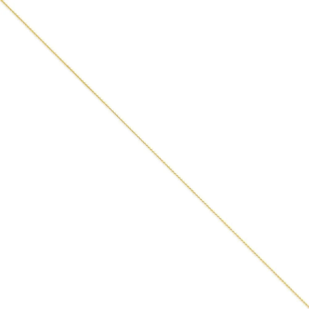 14k Yellow Gold 1.00mm Diamond Cut Spiga Chain