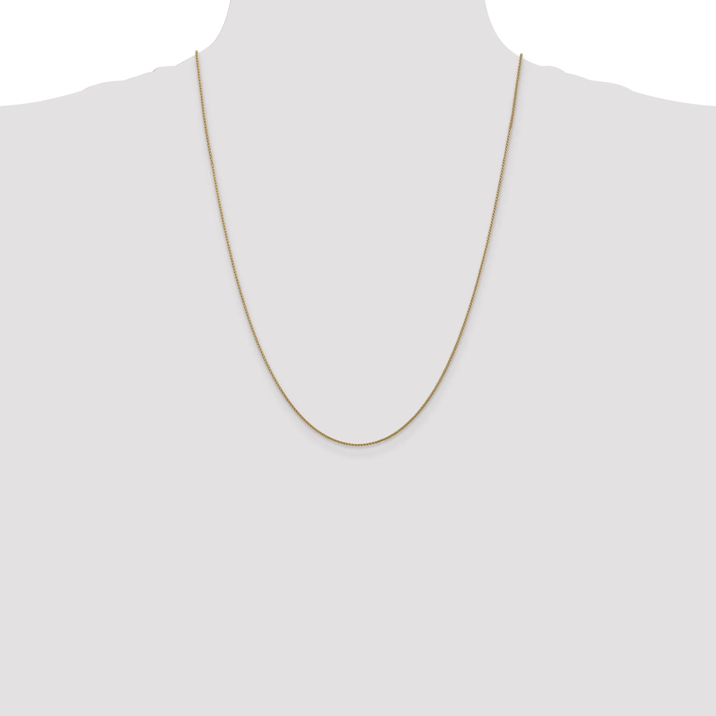 14k Yellow Gold 1.00mm Diamond Cut Spiga Chain