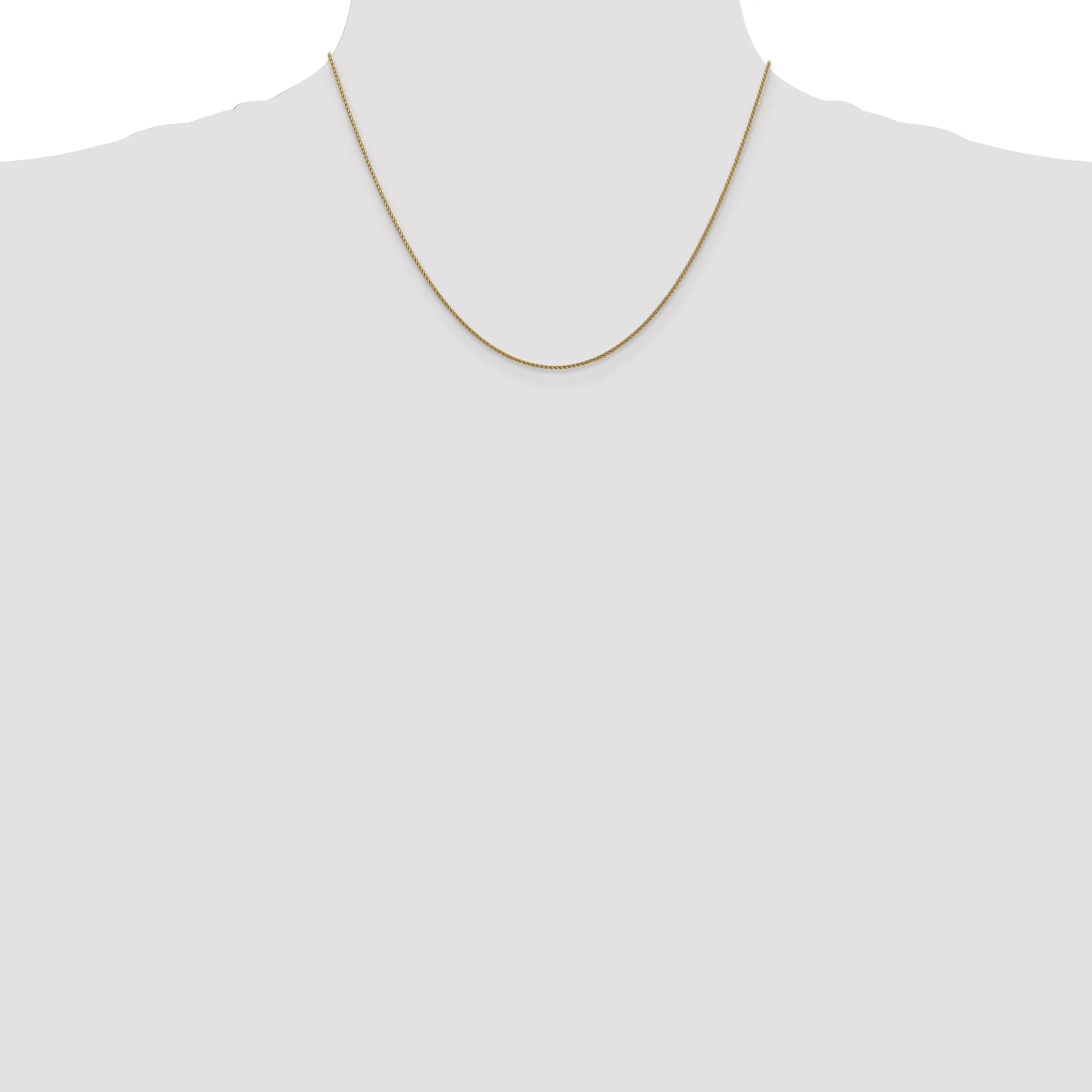 14k Yellow Gold 1.00mm Diamond Cut Spiga Chain