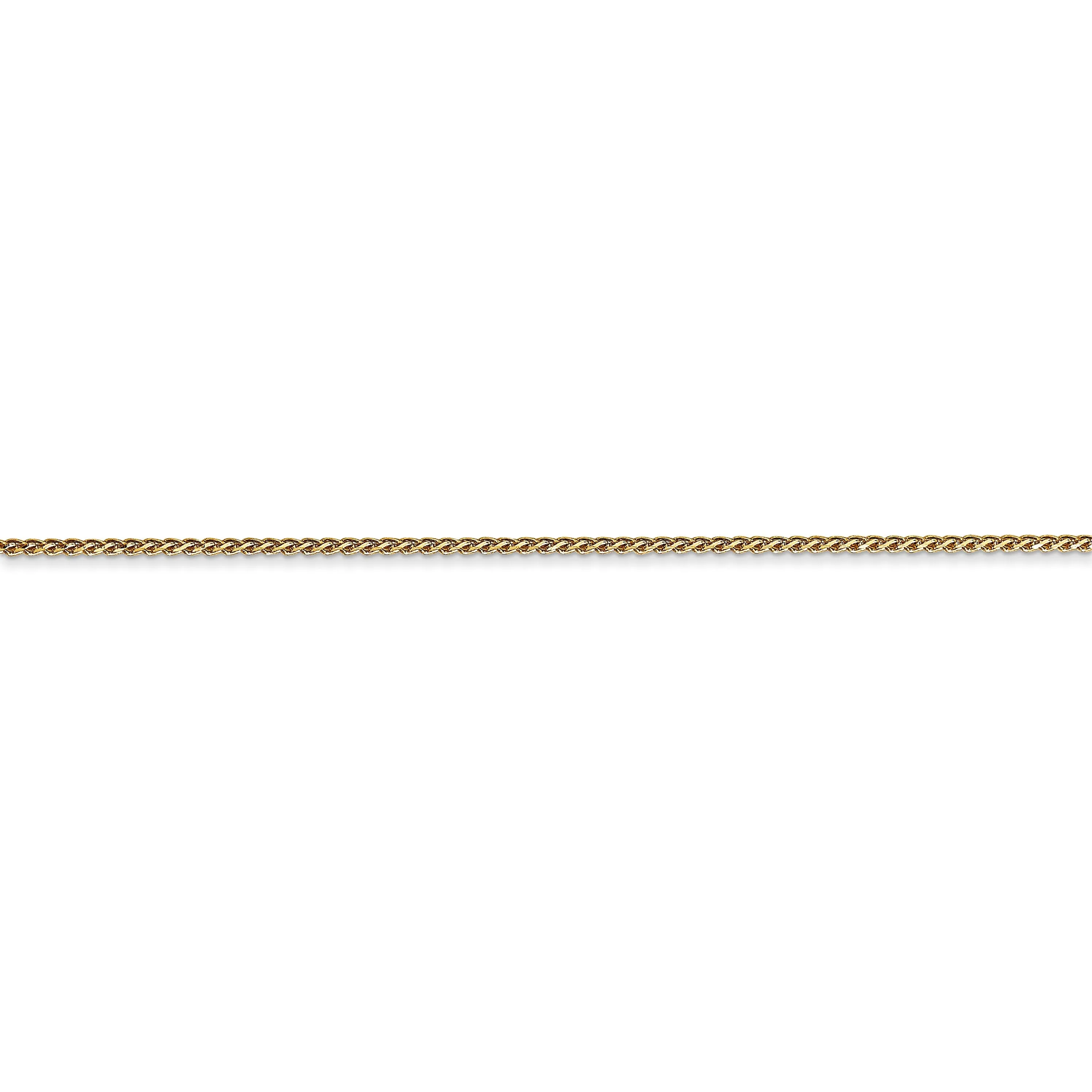 14k Yellow Gold 1.00mm Diamond Cut Spiga Chain