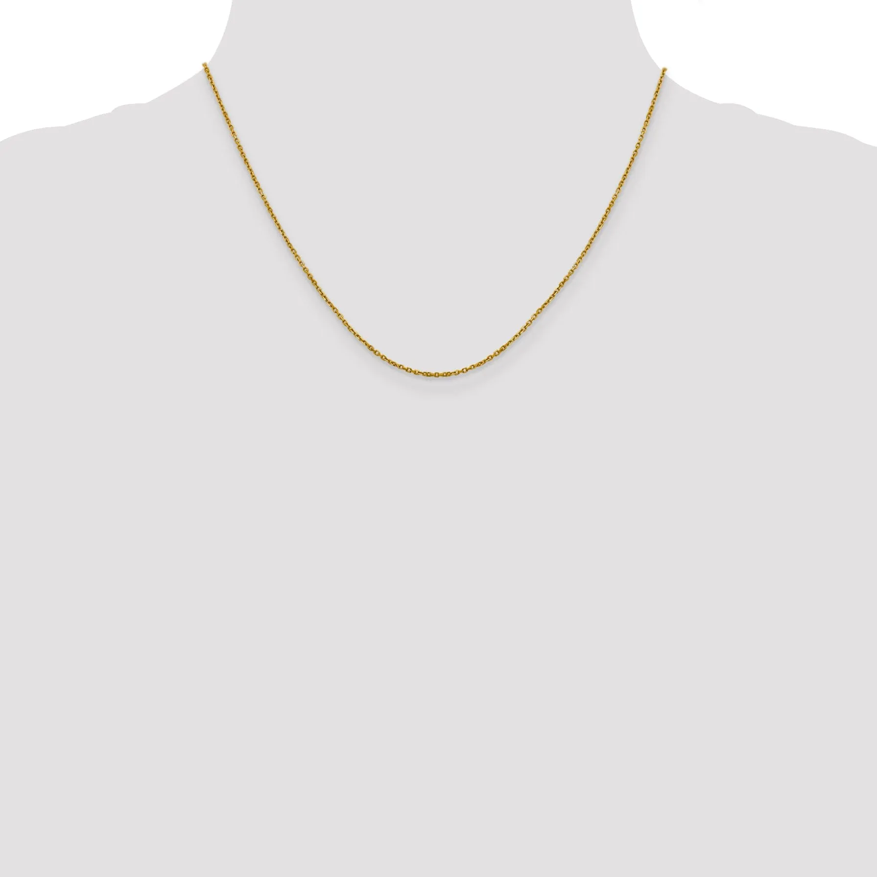14k Yellow Gold 1.25 mm D.C Rolo Chain