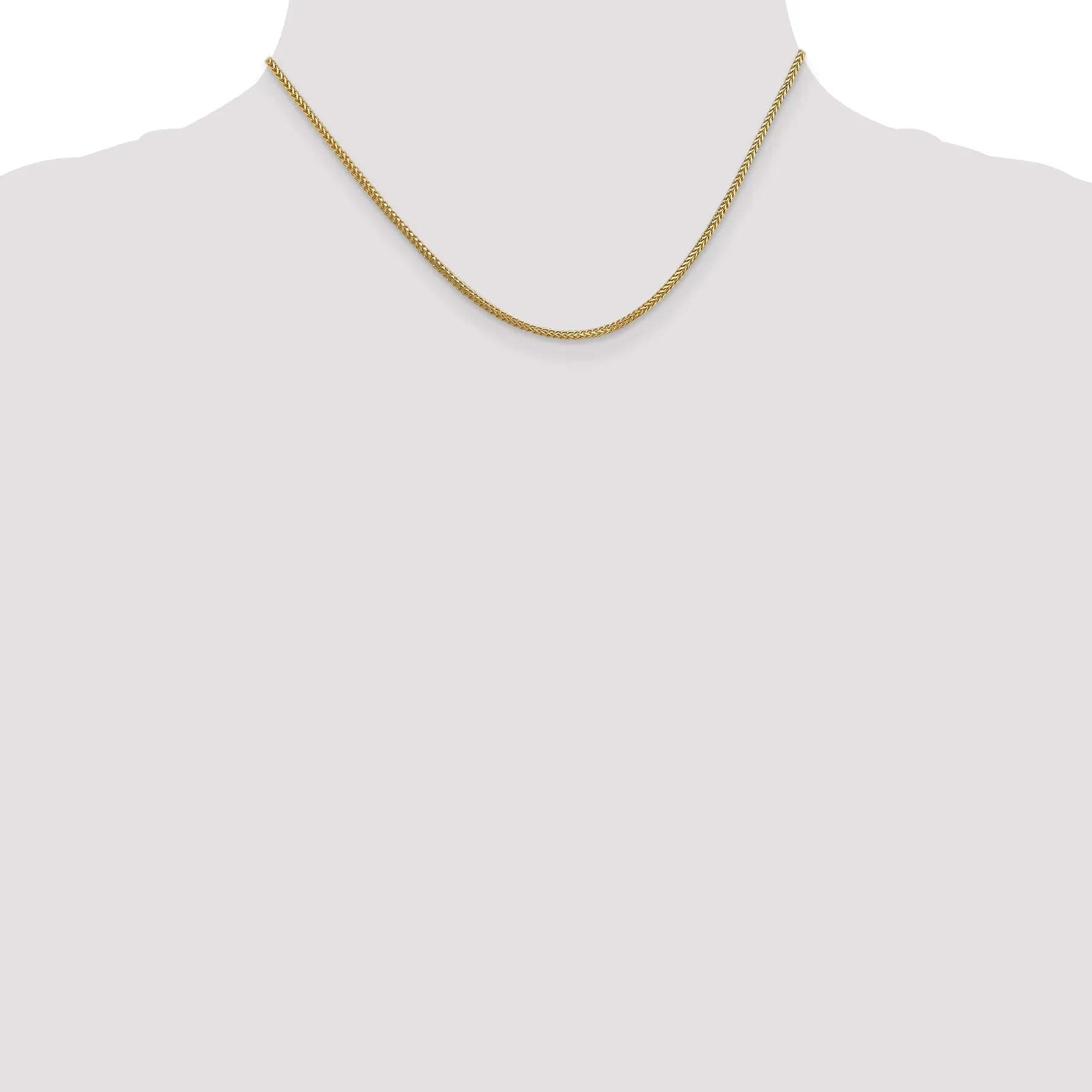 14k Yellow Gold 1.25 mm Franco Chain