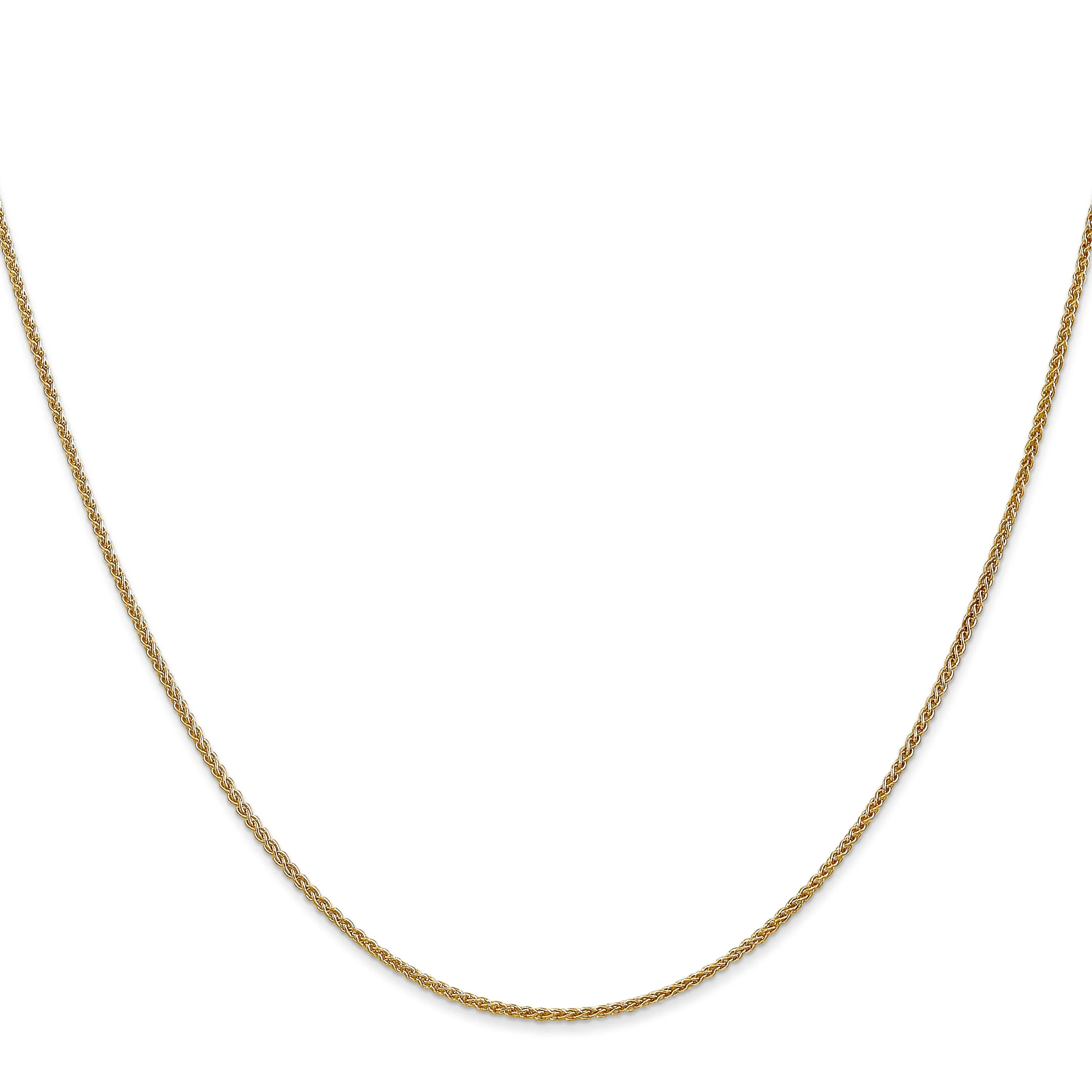 14k Yellow Gold 1.2mm Spiga Wheat Chain