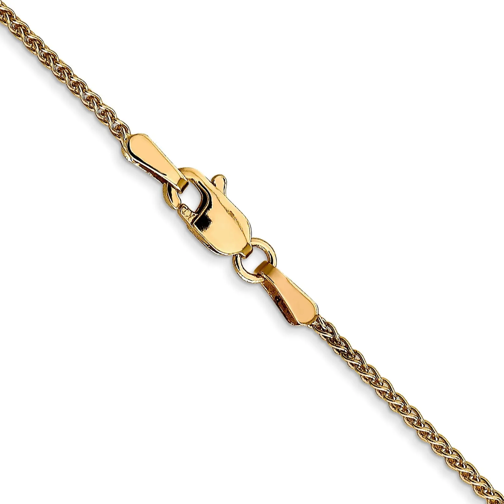14k Yellow Gold 1.2mm Spiga Wheat Chain