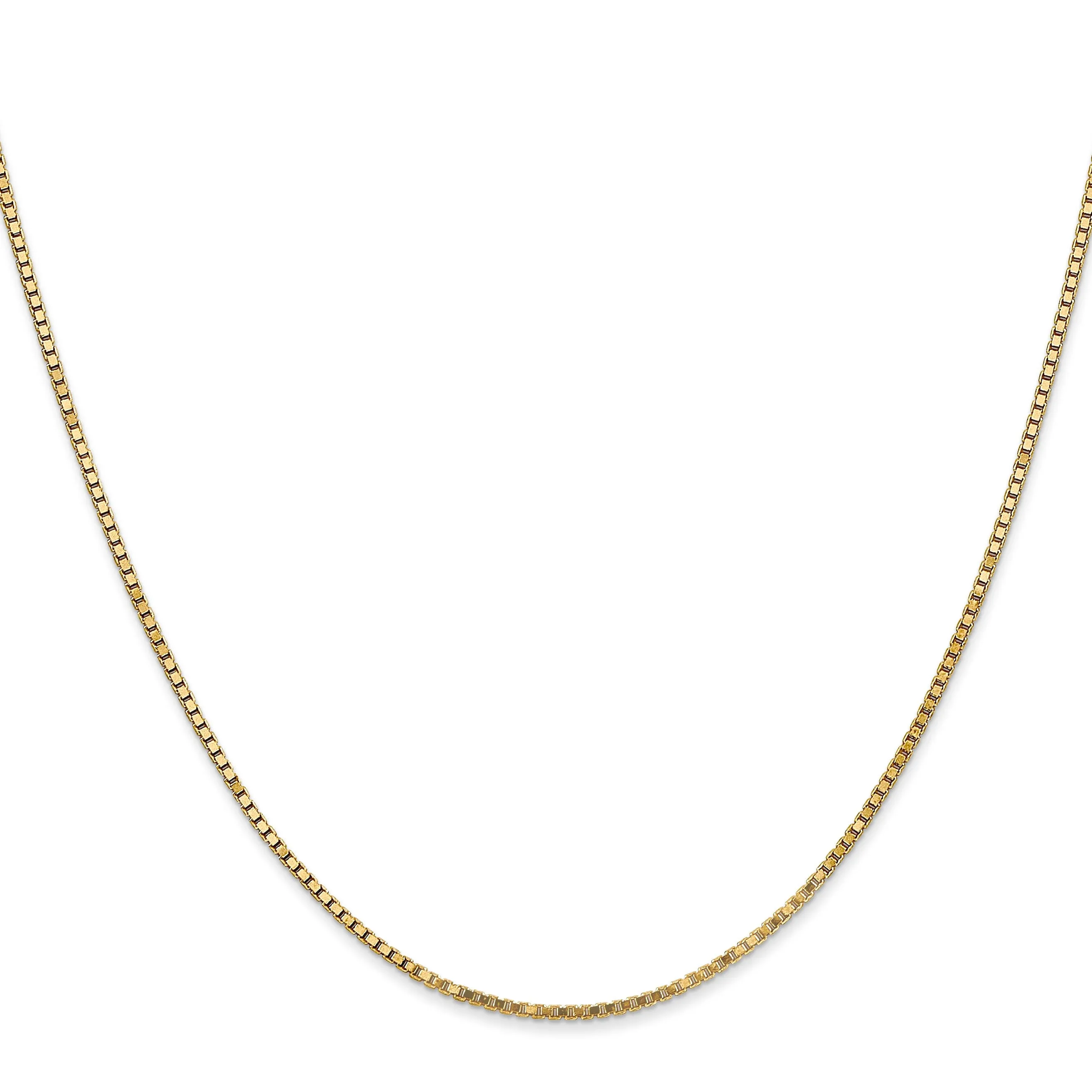 14k Yellow Gold 1.3 m Medium Box Chain