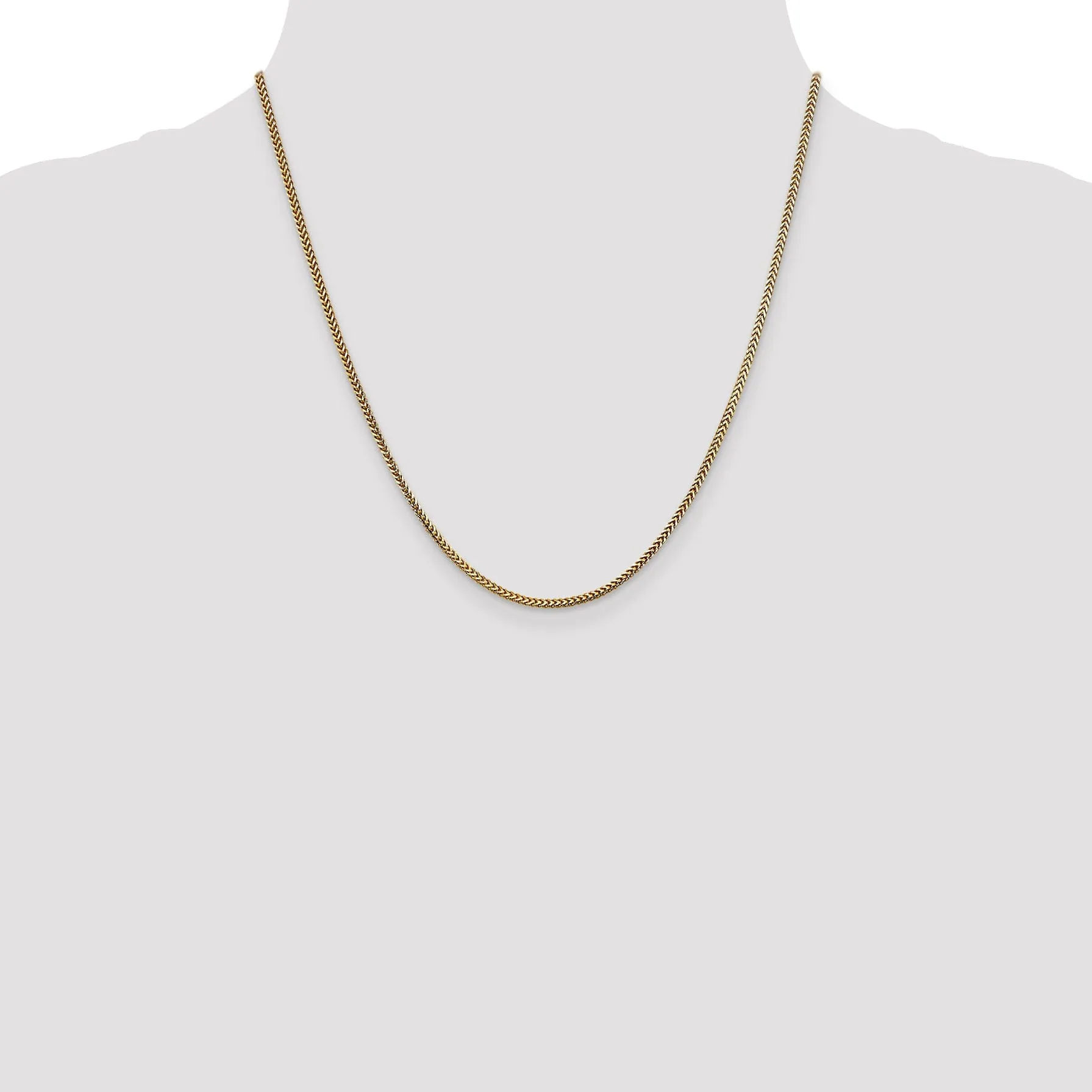 14k Yellow Gold 1.5 mm Franco Chain