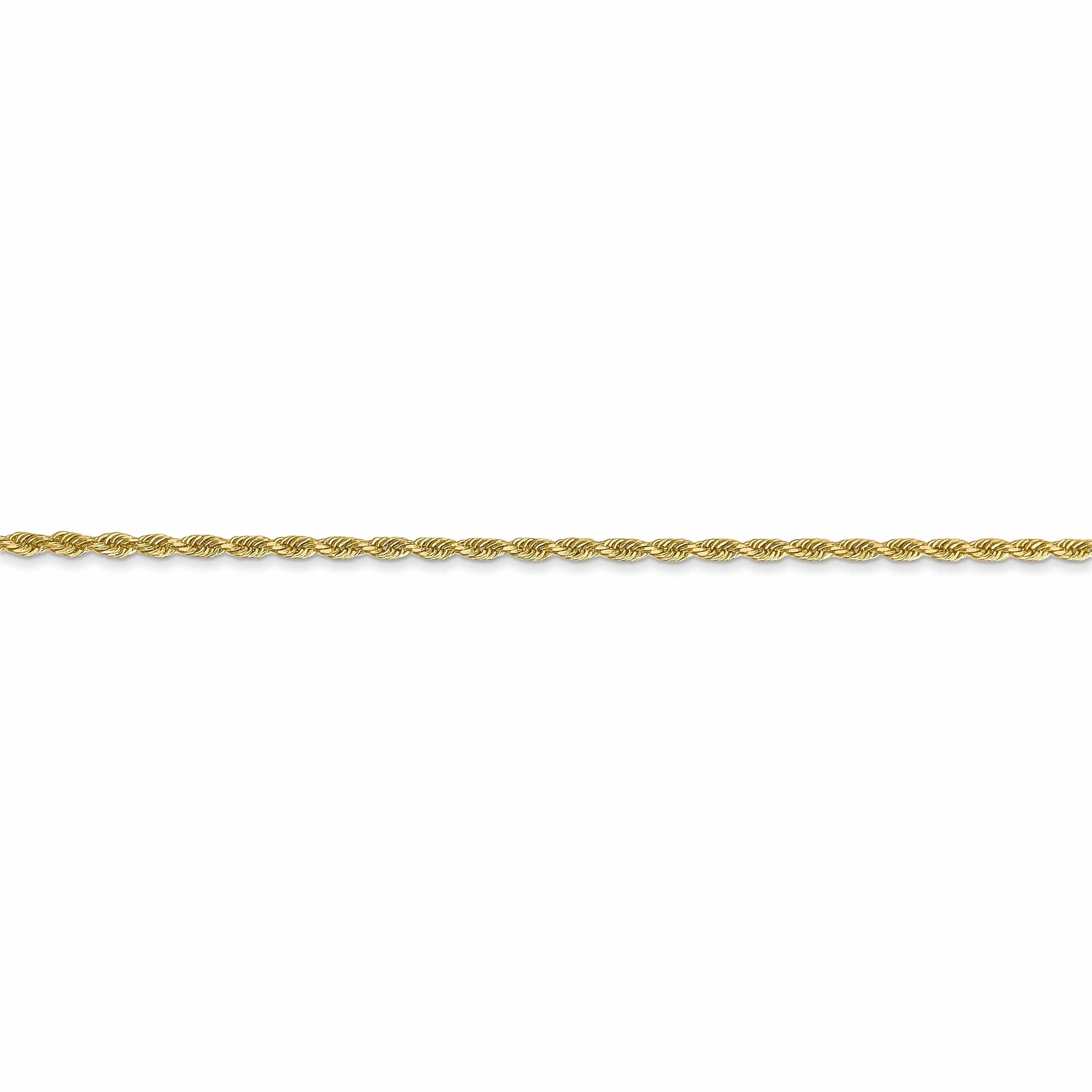 14k Yellow Gold 1.50mm Diamond Cut Rope Chain