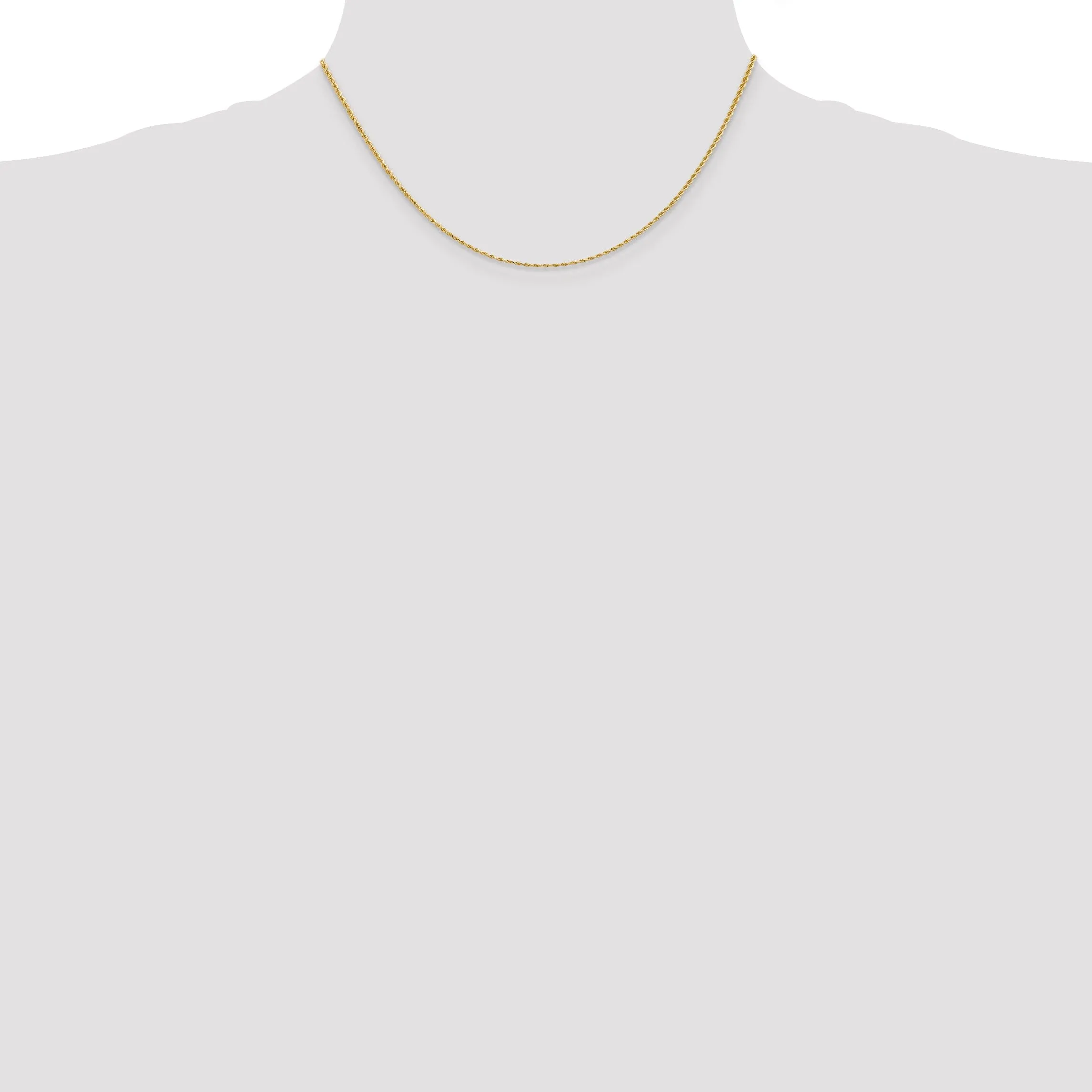 14k Yellow Gold 1.50mm Diamond Cut Rope Chain