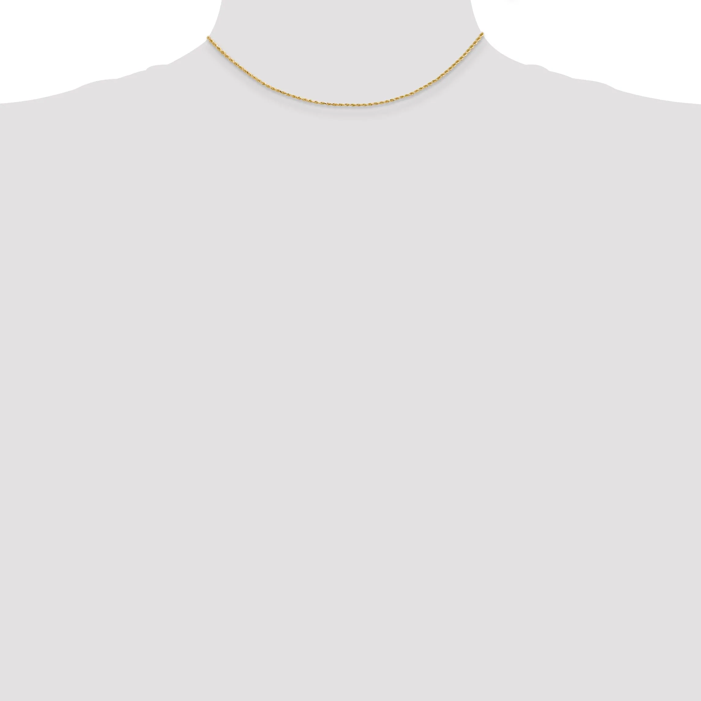 14k Yellow Gold 1.50mm Diamond Cut Rope Chain