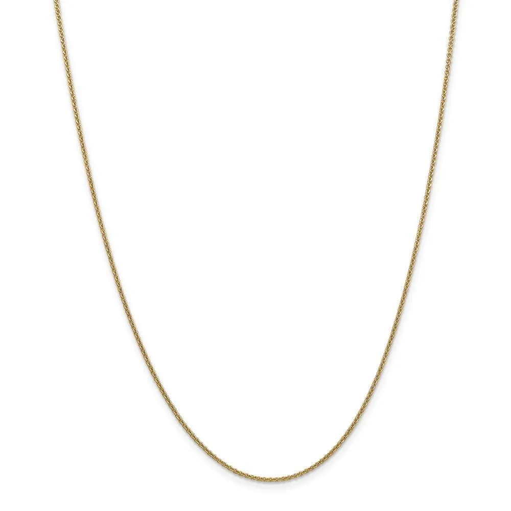 14k Yellow Gold 1.50mm Solid Polish Cable Chain