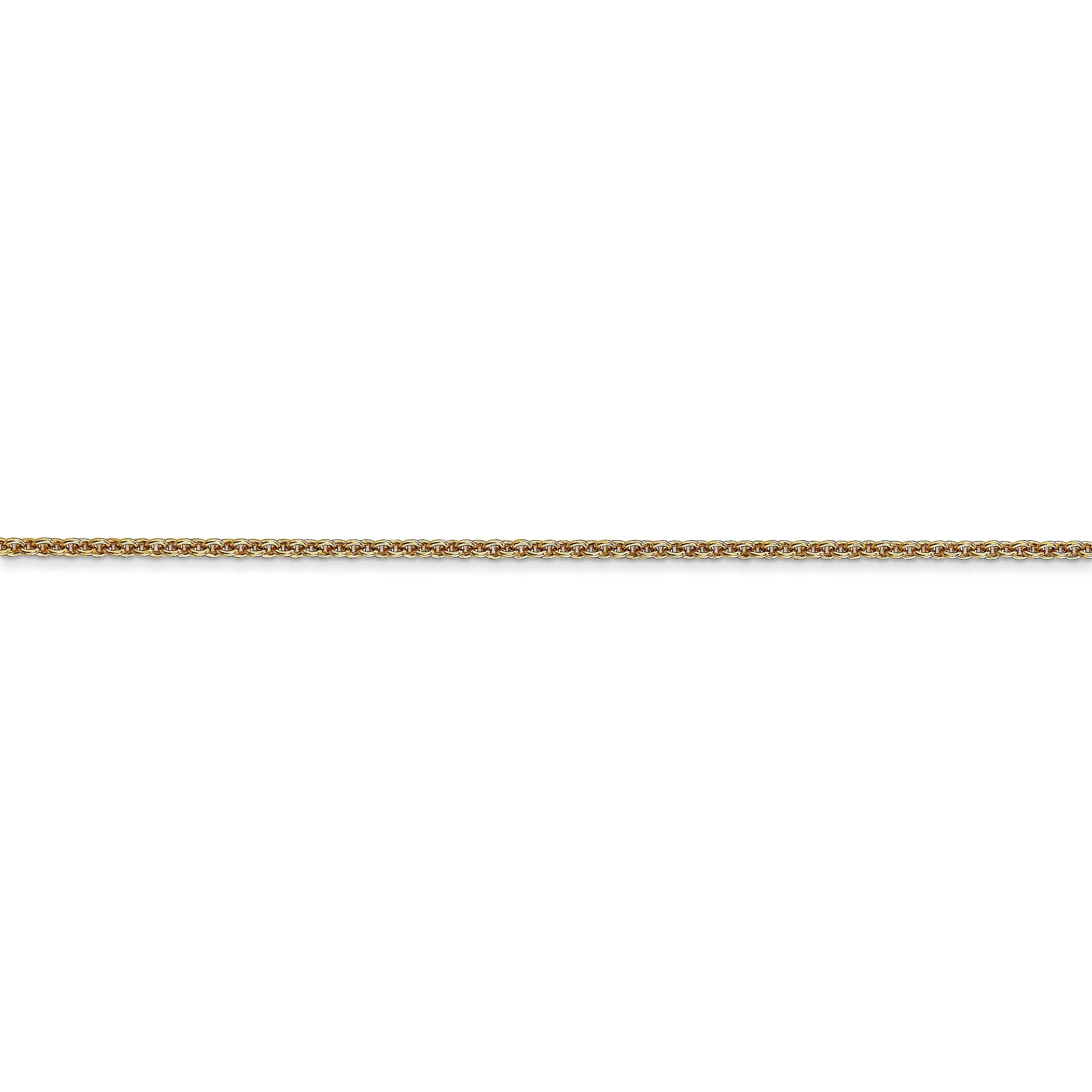14k Yellow Gold 1.50mm Solid Polish Cable Chain