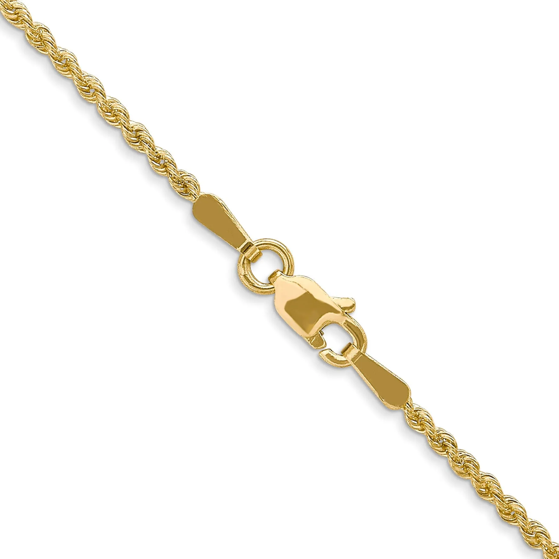 14k Yellow Gold 1.6mm Solid Regular Rope