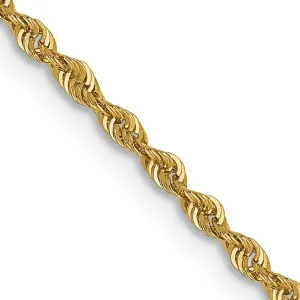 14k Yellow Gold 1.6mm Solid Regular Rope
