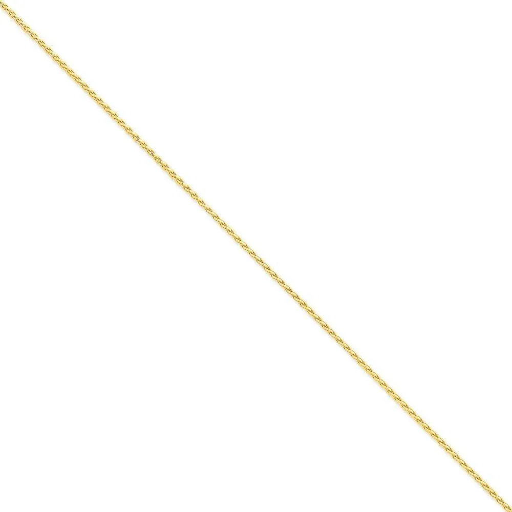 14k Yellow Gold 1.80mm Diamond Cut Spiga Chain