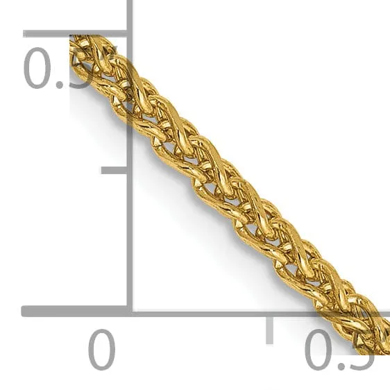 14k Yellow Gold 1.80mm Diamond Cut Spiga Chain