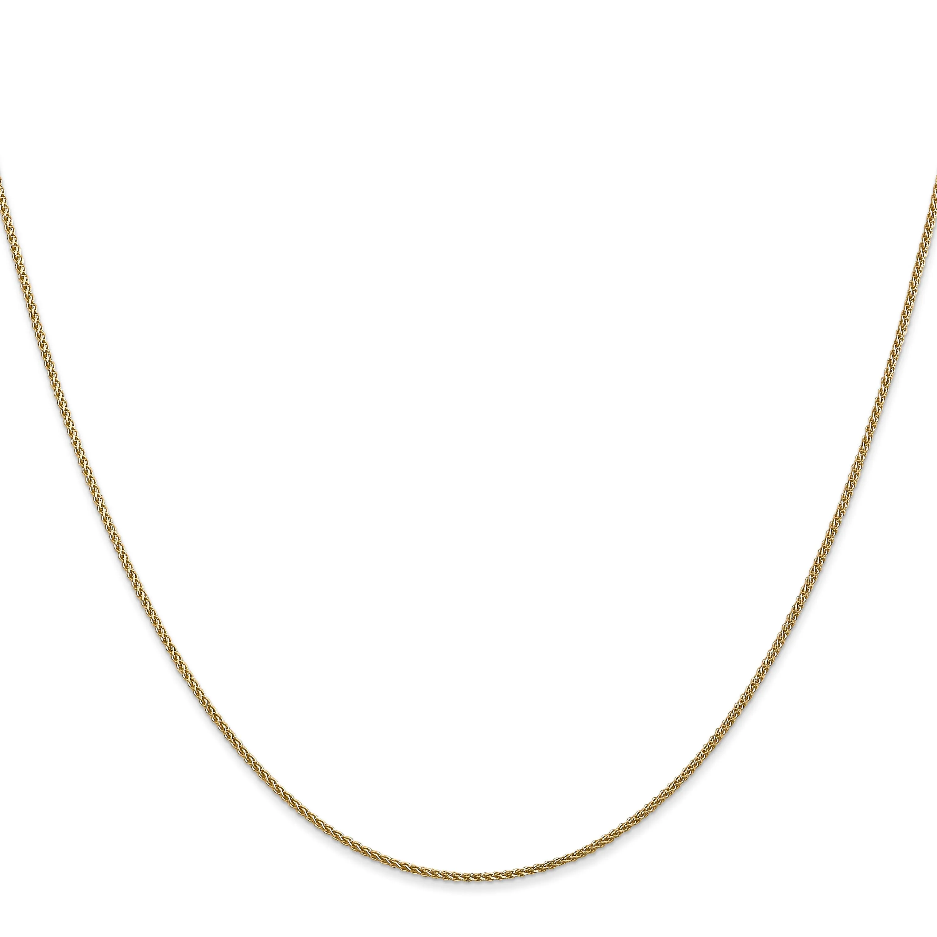 14k Yellow Gold 1mm Solid D.C Spiga Chain