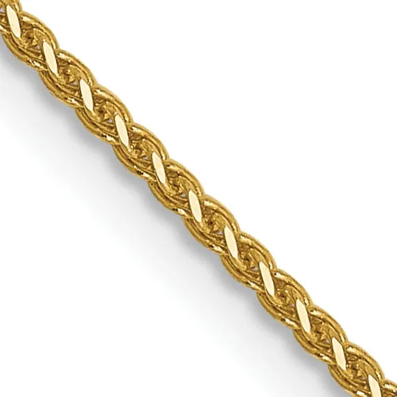 14k Yellow Gold 1mm Solid D.C Spiga Chain