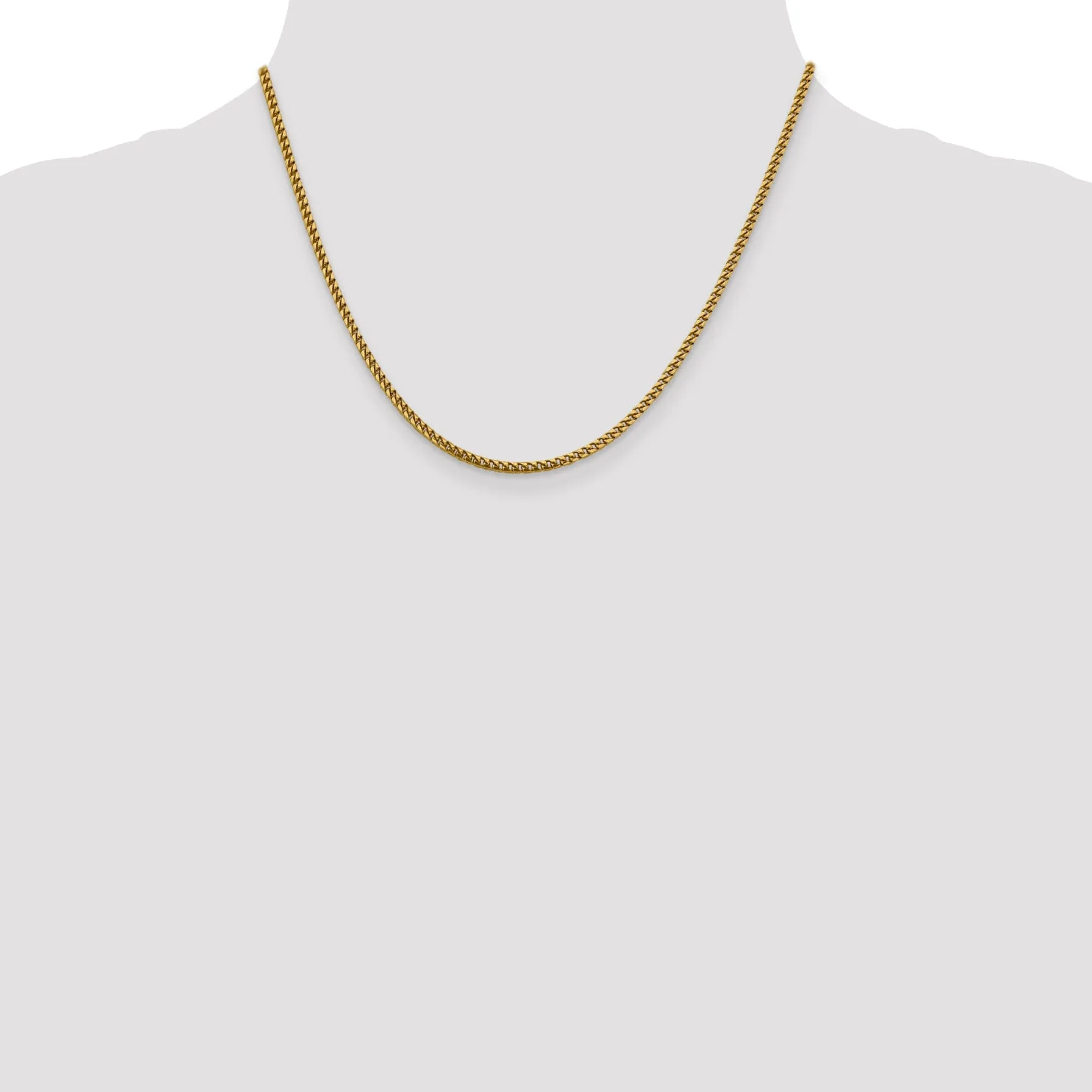 14k Yellow Gold 2.4 mm Franco Chain