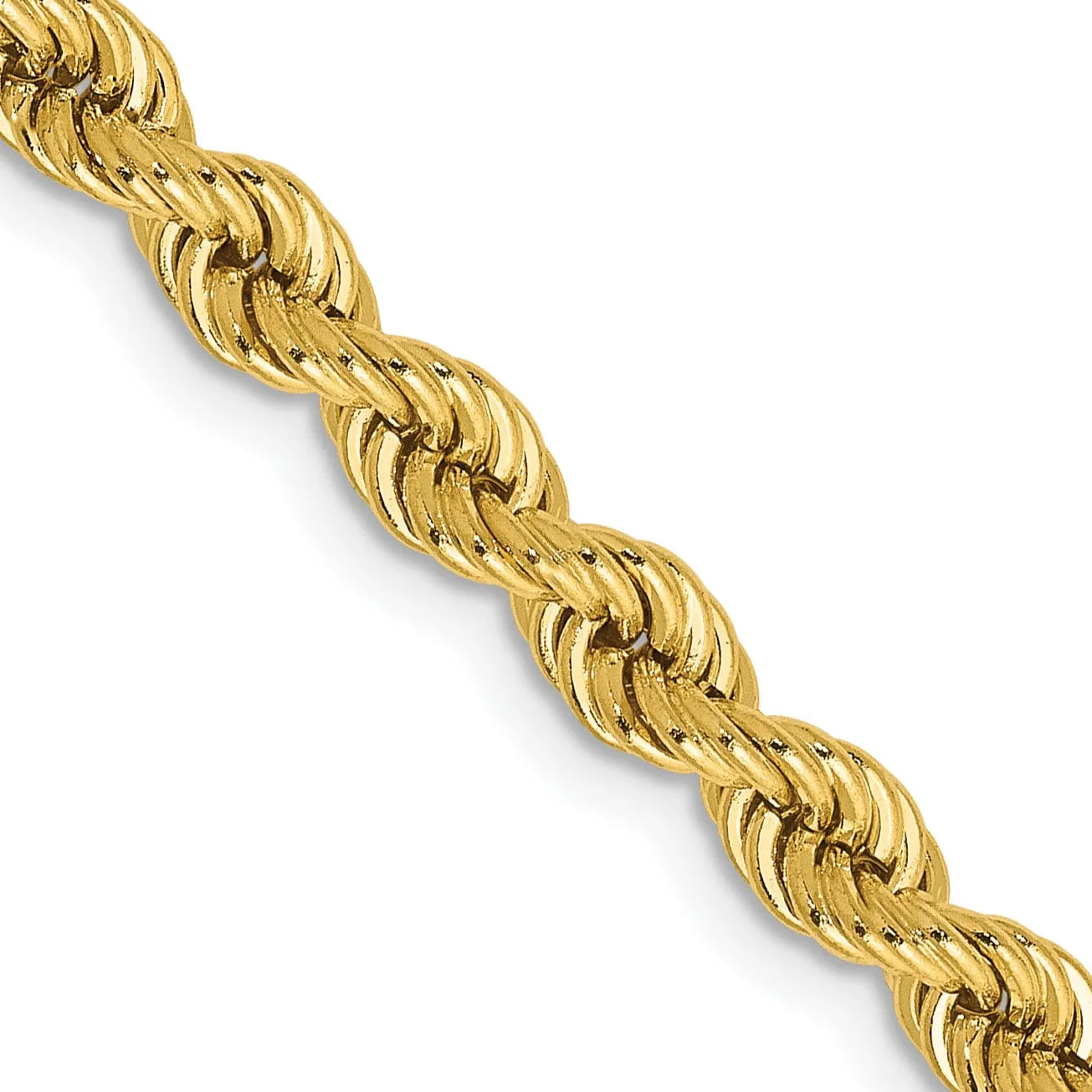 14k Yellow Gold 4.00-mm Handmade Rope Chain