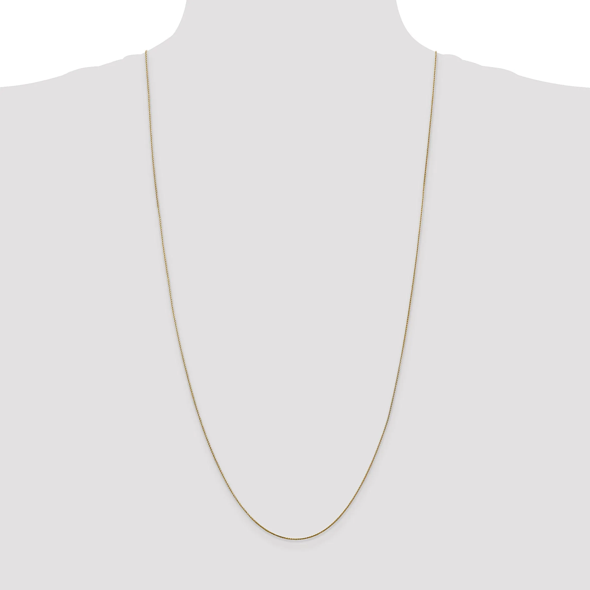 14k Yellow Gold .65mm Spiga Wheat Pendant Chain