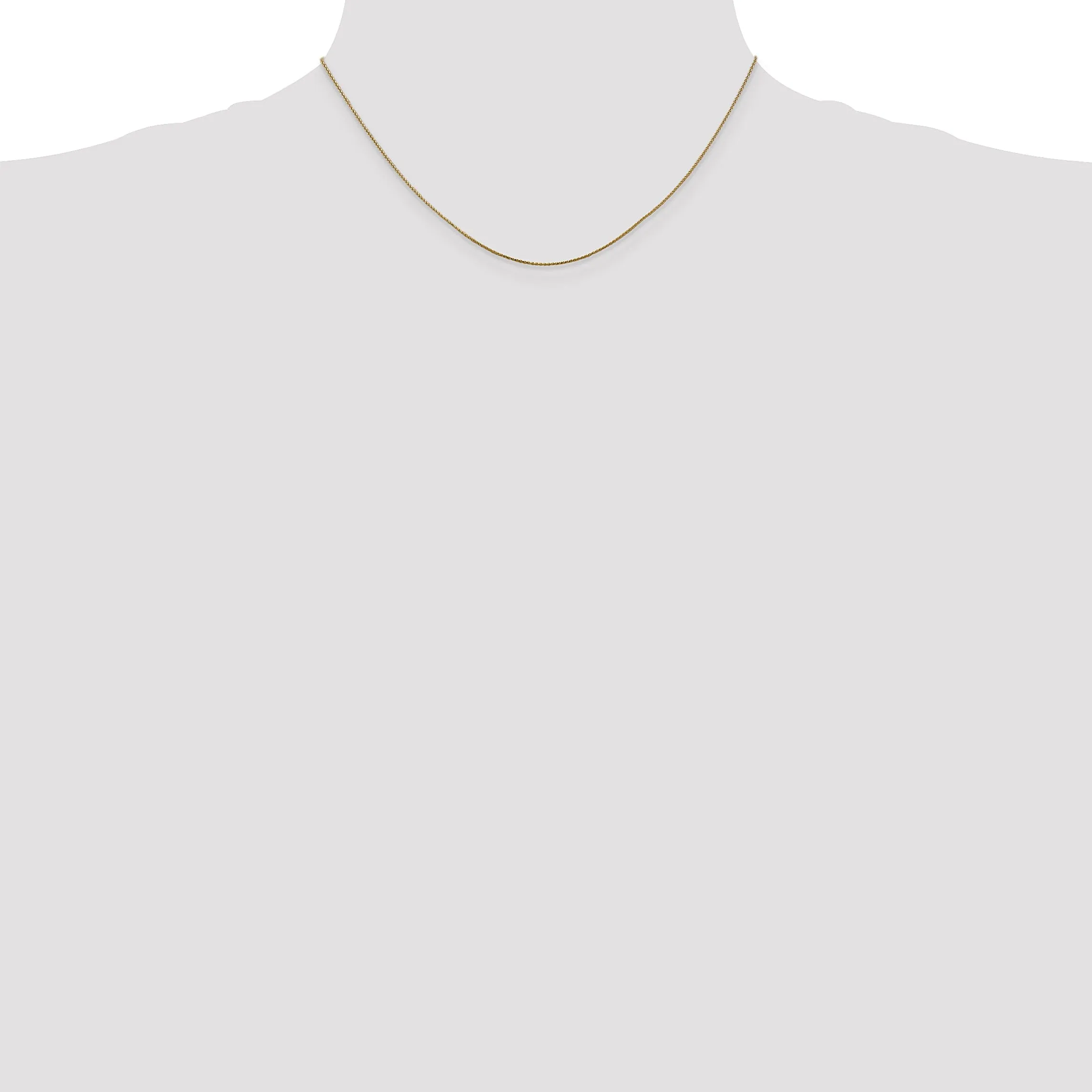 14k Yellow Gold .65mm Spiga Wheat Pendant Chain