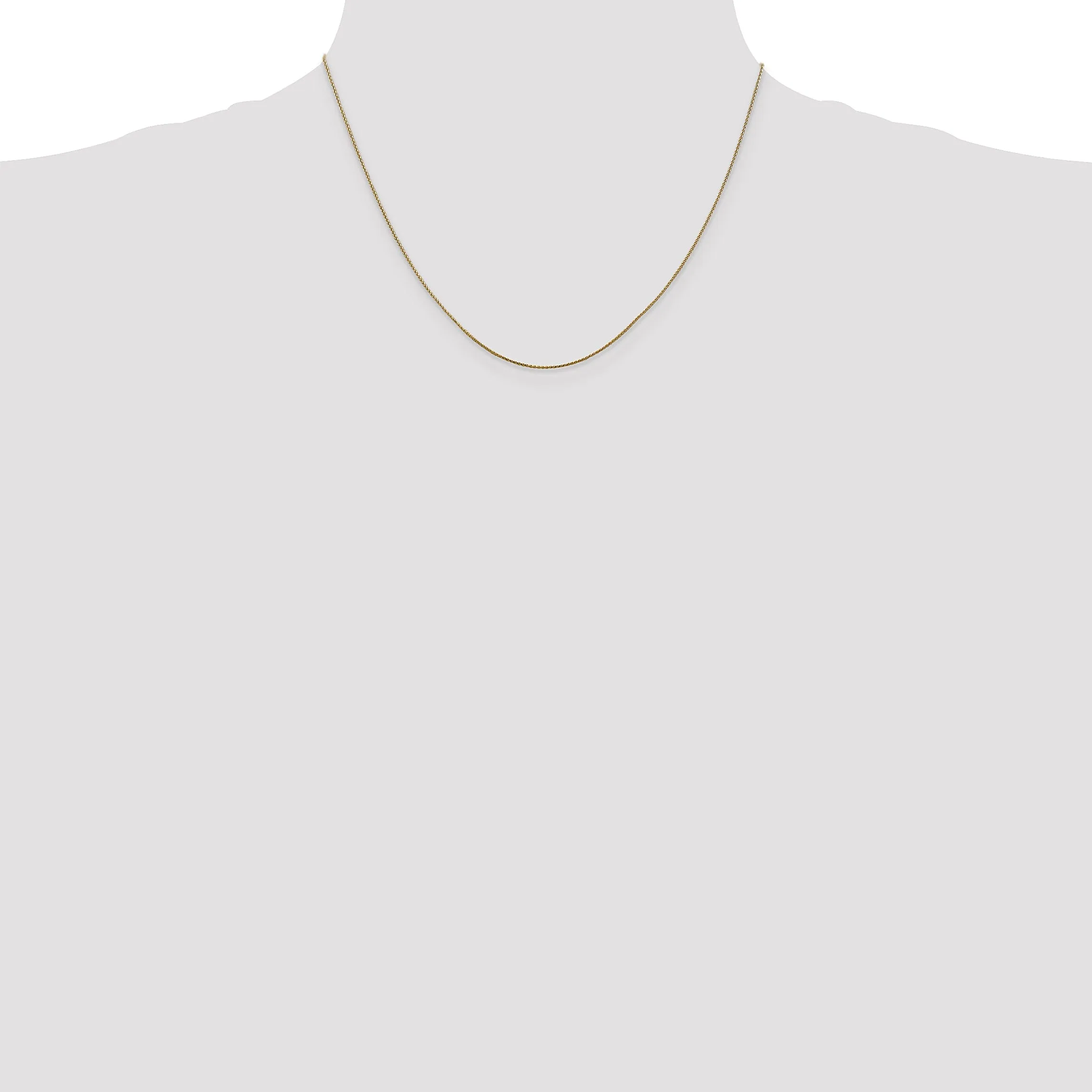 14k Yellow Gold .65mm Spiga Wheat Pendant Chain