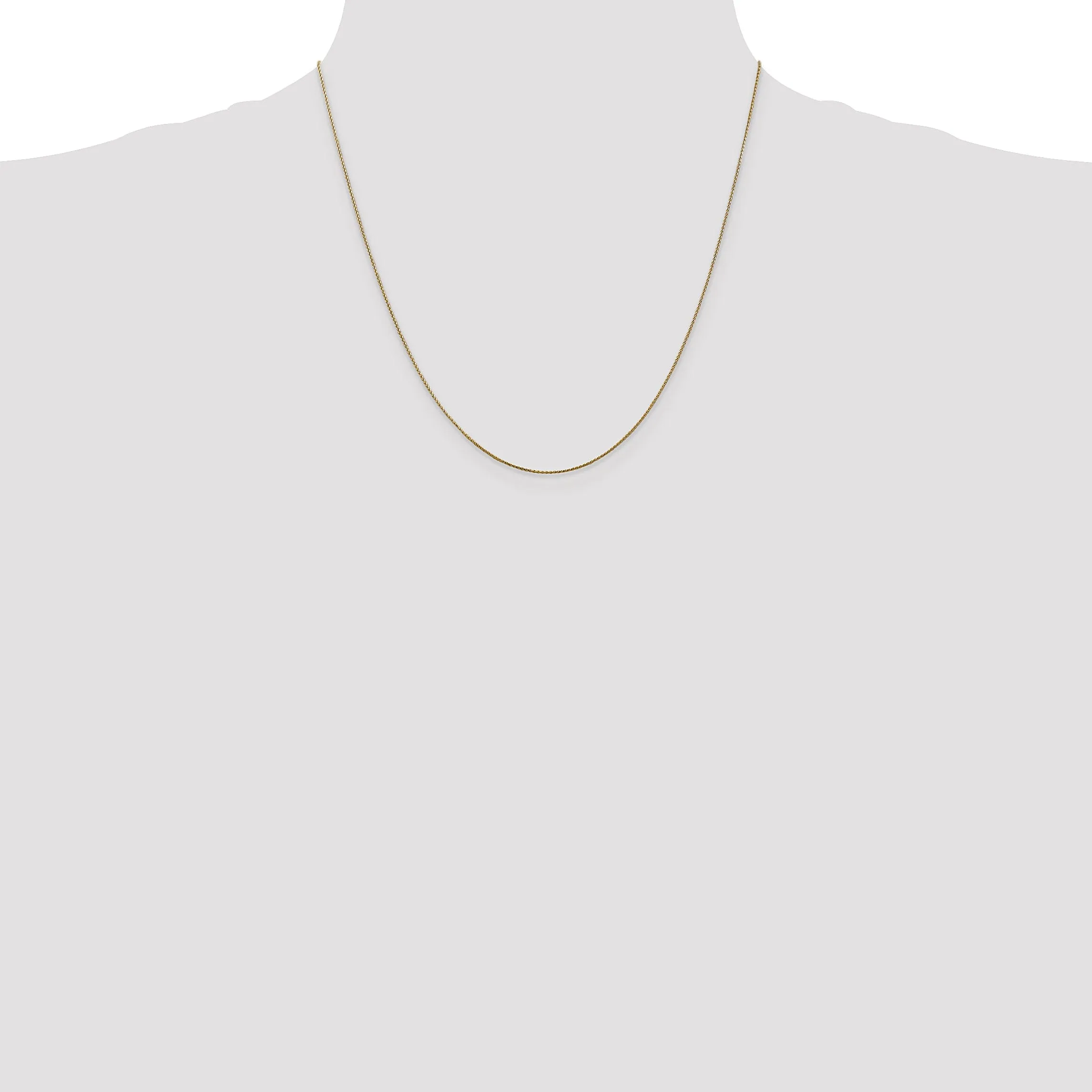 14k Yellow Gold .65mm Spiga Wheat Pendant Chain