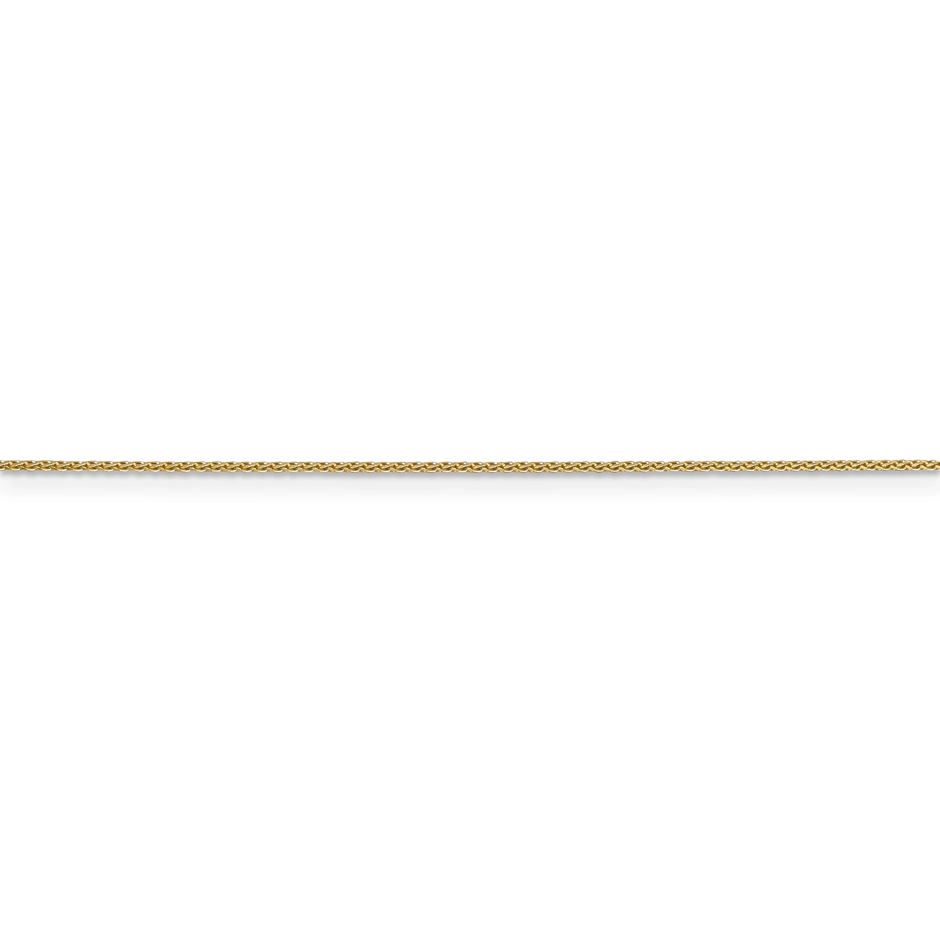 14k Yellow Gold .65mm Spiga Wheat Pendant Chain