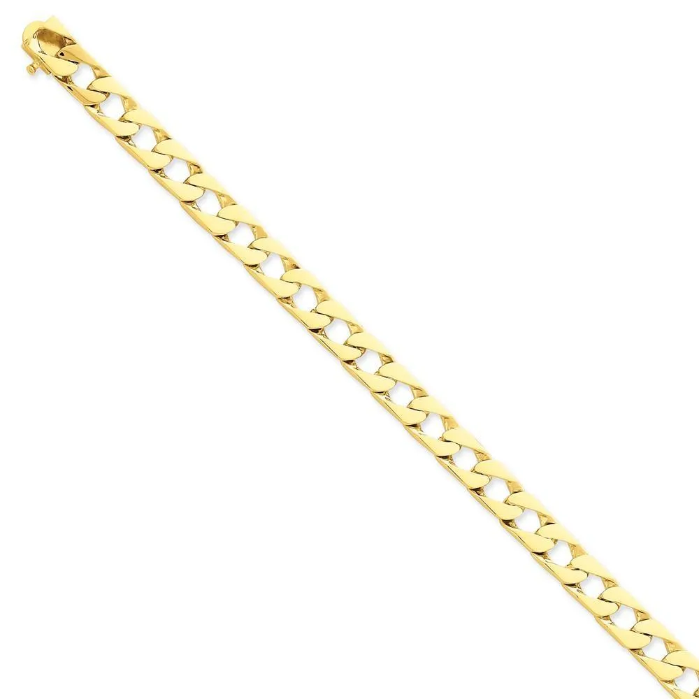 14k Yellow Gold 8.00-mm Fancy Curb Link Chain