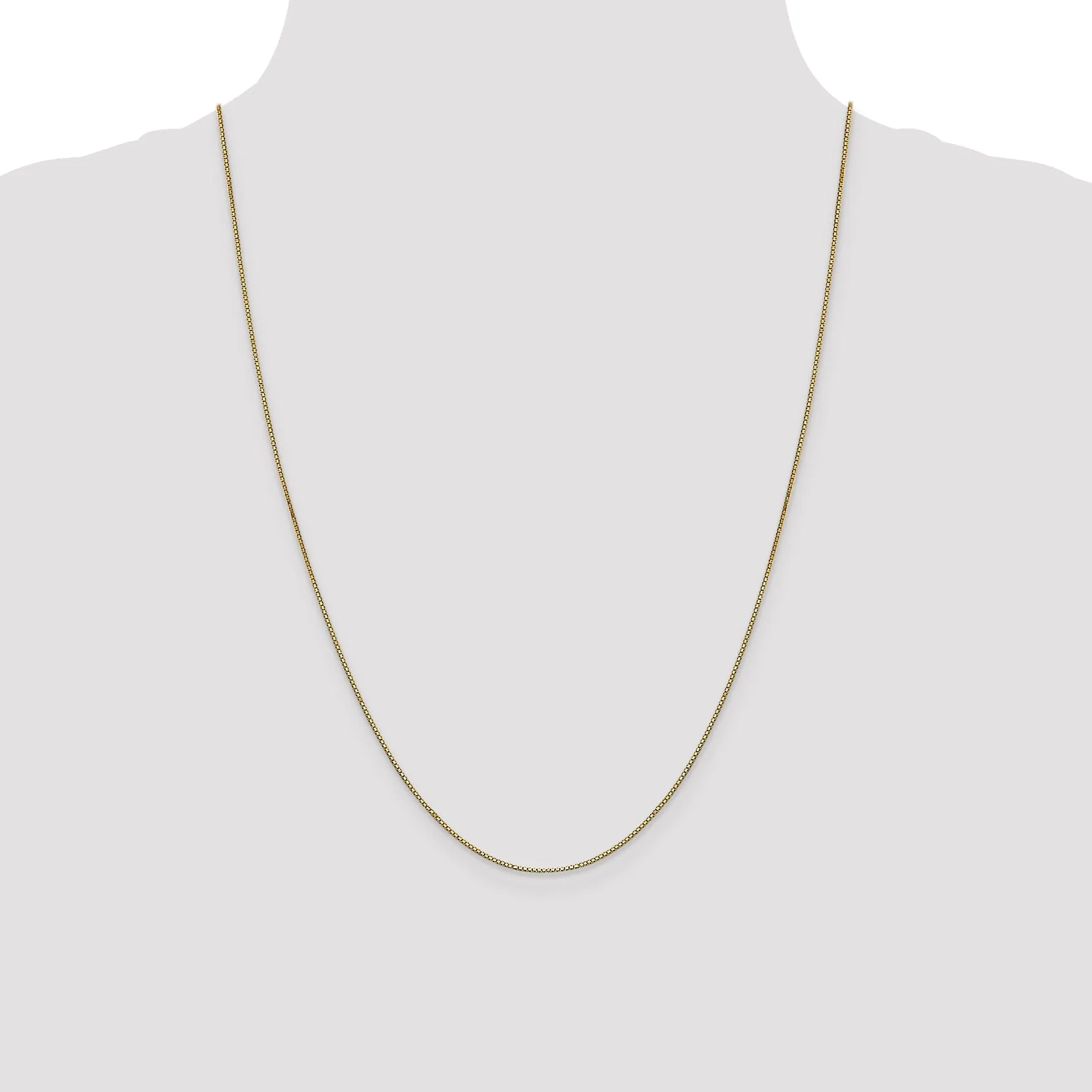 14k Yellow Gold .9 mm Box Chain