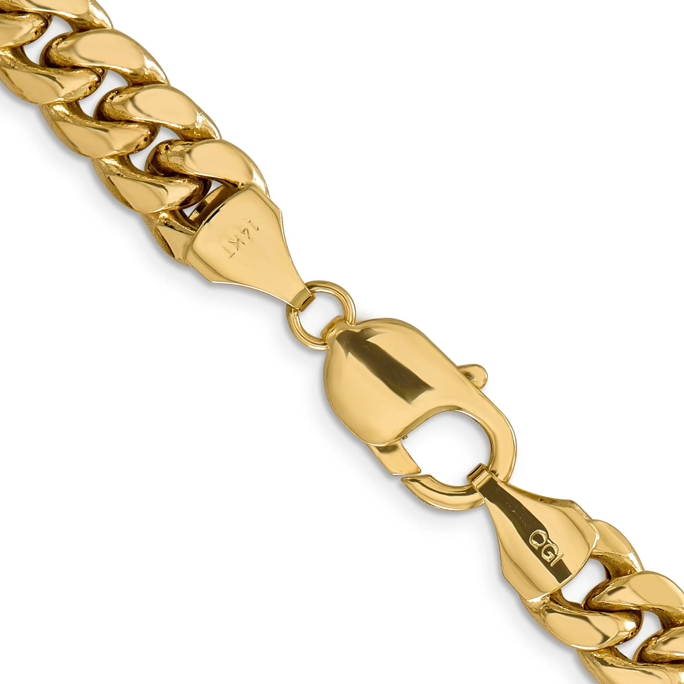 14k Yellow Gold 9.30mm Hollow Cuban Link Chain