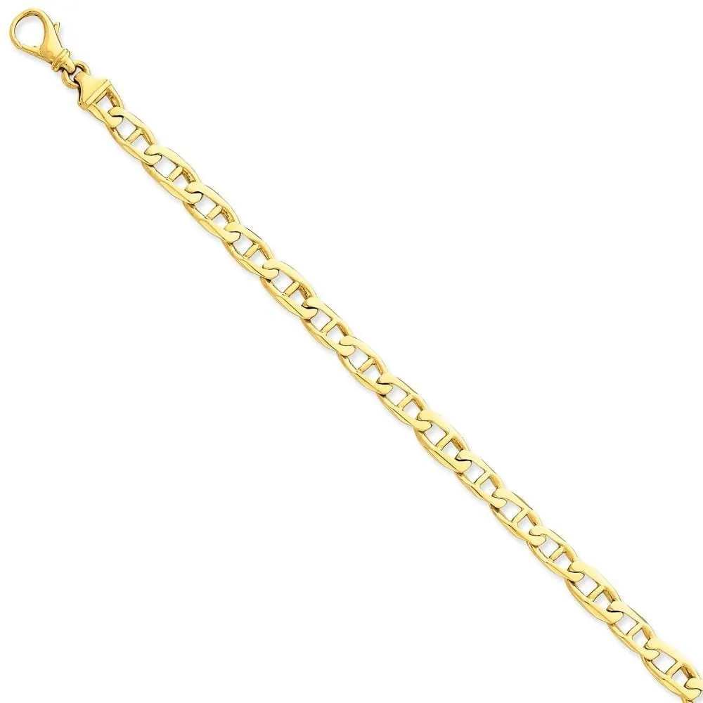 14k Yellow Gold Solid 6.20mm Fancy Link Chain