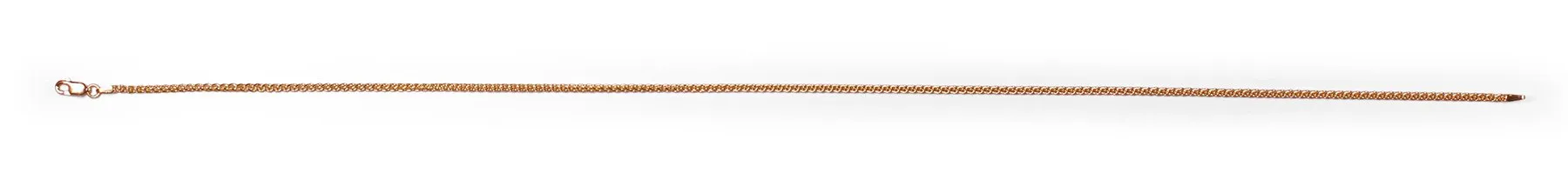 18k Yellow Gold Spiga (Wheat) Chain 1.65MM