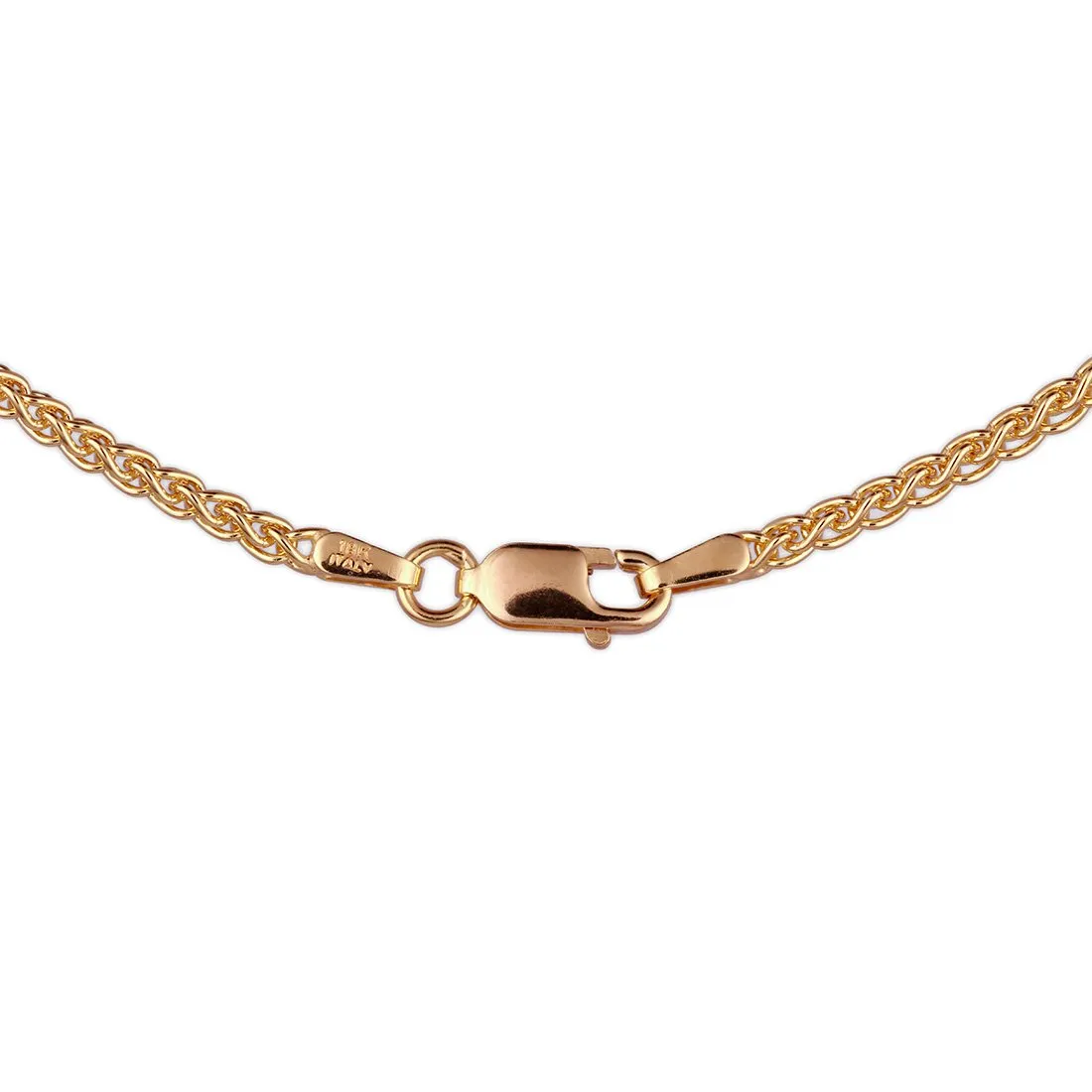 18k Yellow Gold Spiga (Wheat) Chain 1.65MM