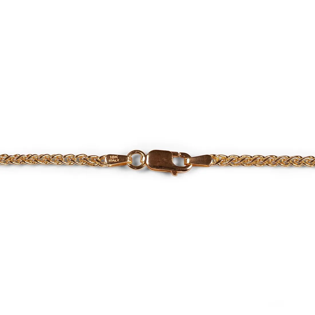18k Yellow Gold Spiga (Wheat) Chain 1.65MM