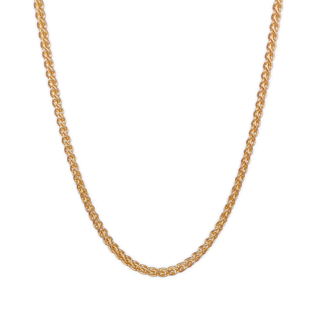 18k Yellow Gold Spiga (Wheat) Chain 1.65MM