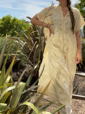 1920s Cutwork & Embroidered Robe/ Caftan