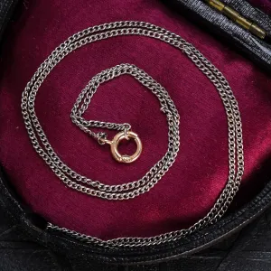 1920's Platinum Chain Necklace 19"