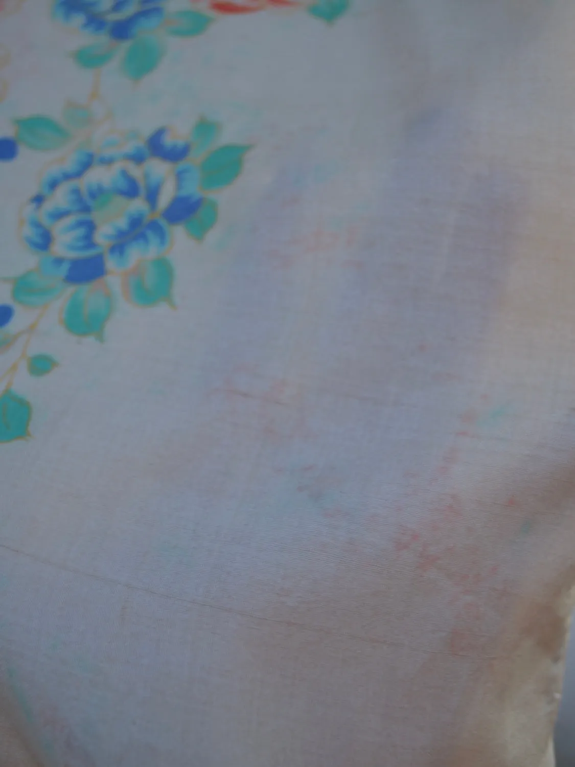 1920s Vibrant Pongee Silk Tie Waist Robe