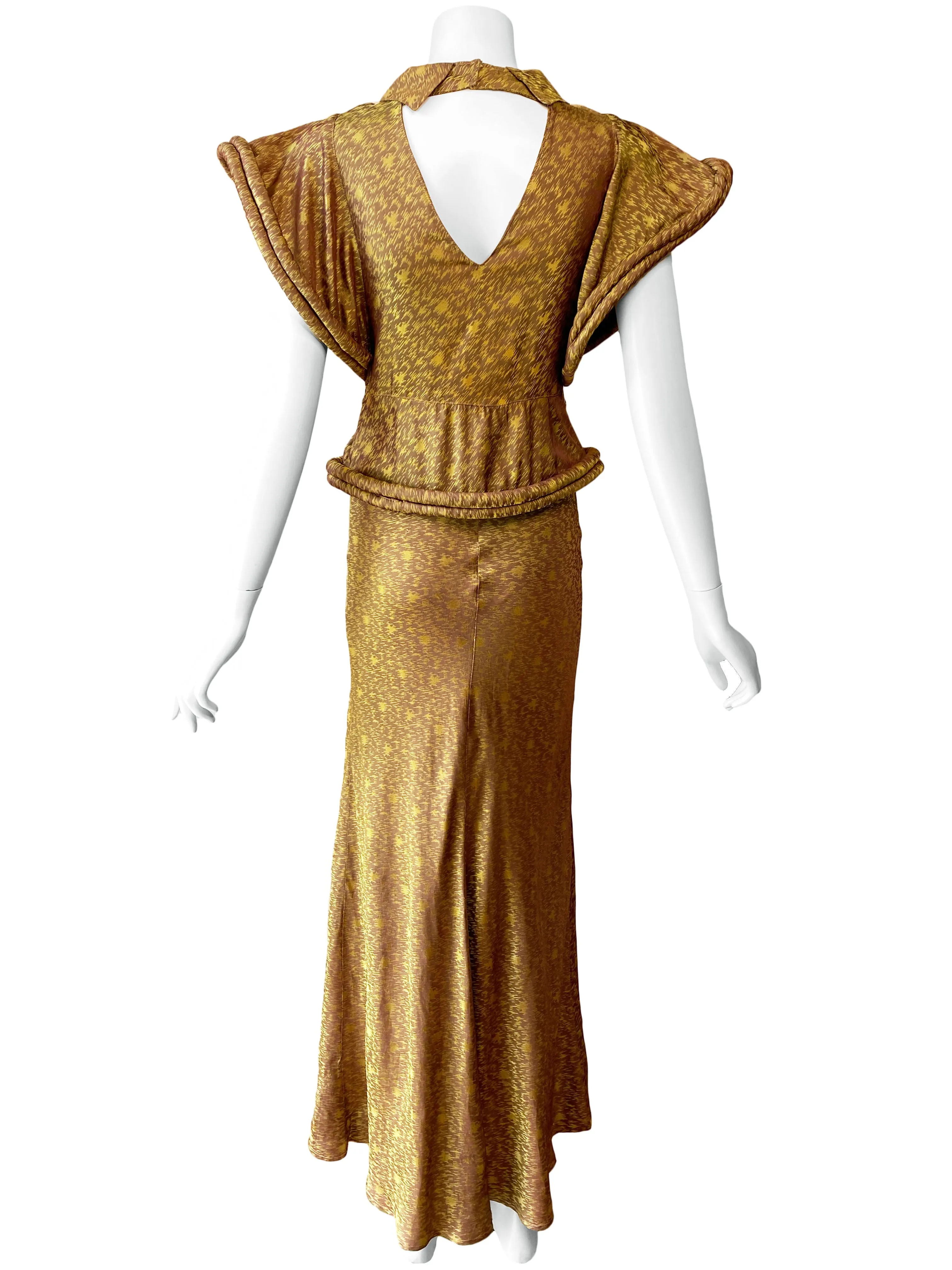 1930s Art Deco Changeant Gown