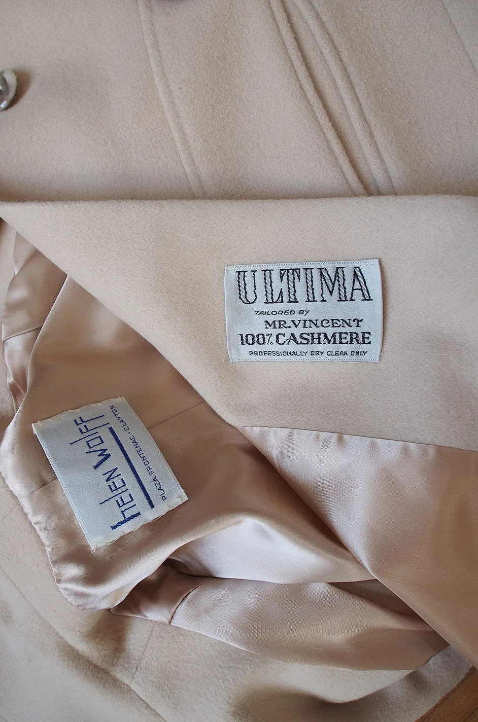 1960s Helen Wolf 100% Cashmere Coat