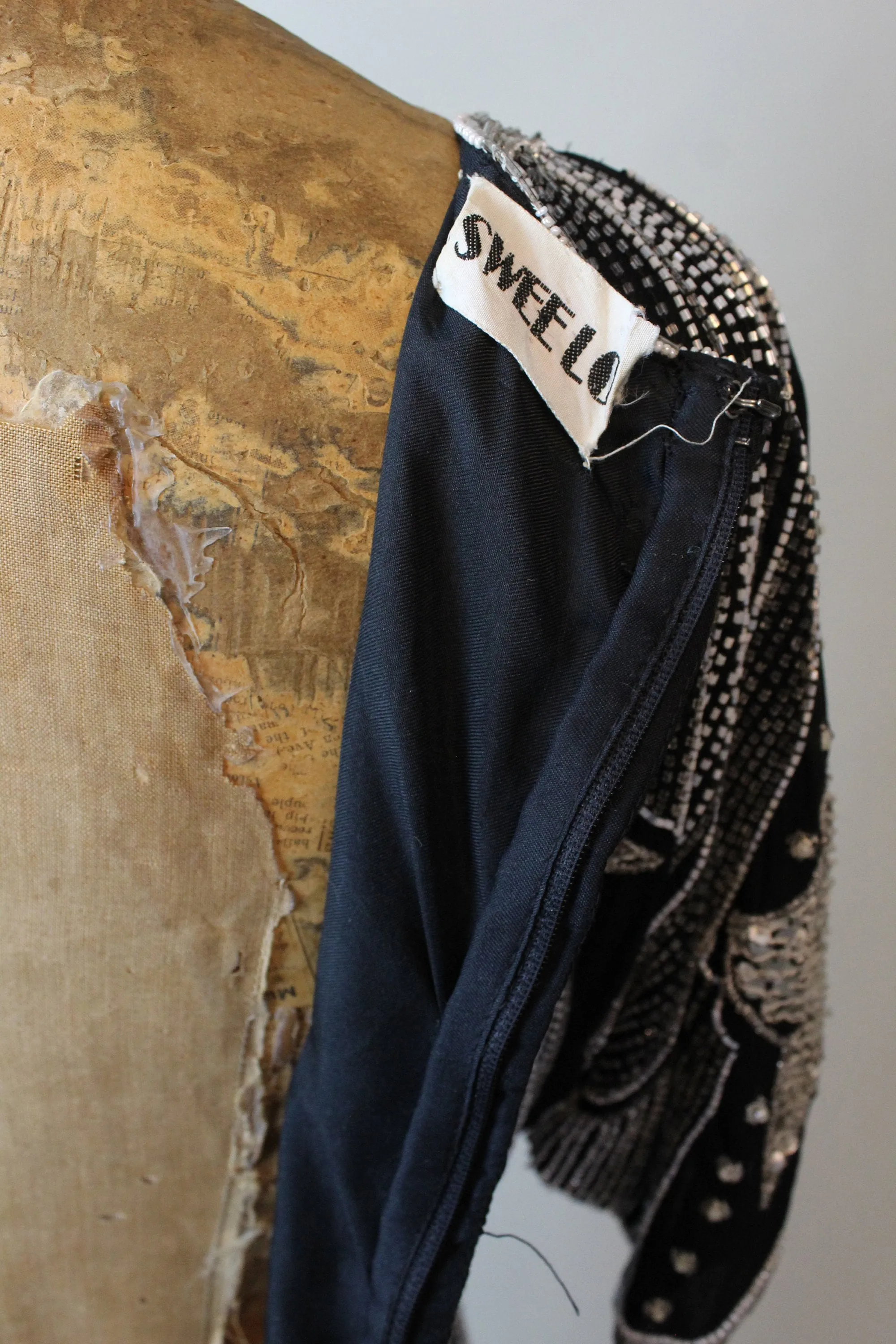 1980s SHOOTING STAR beaded sequin dress xs | new fall